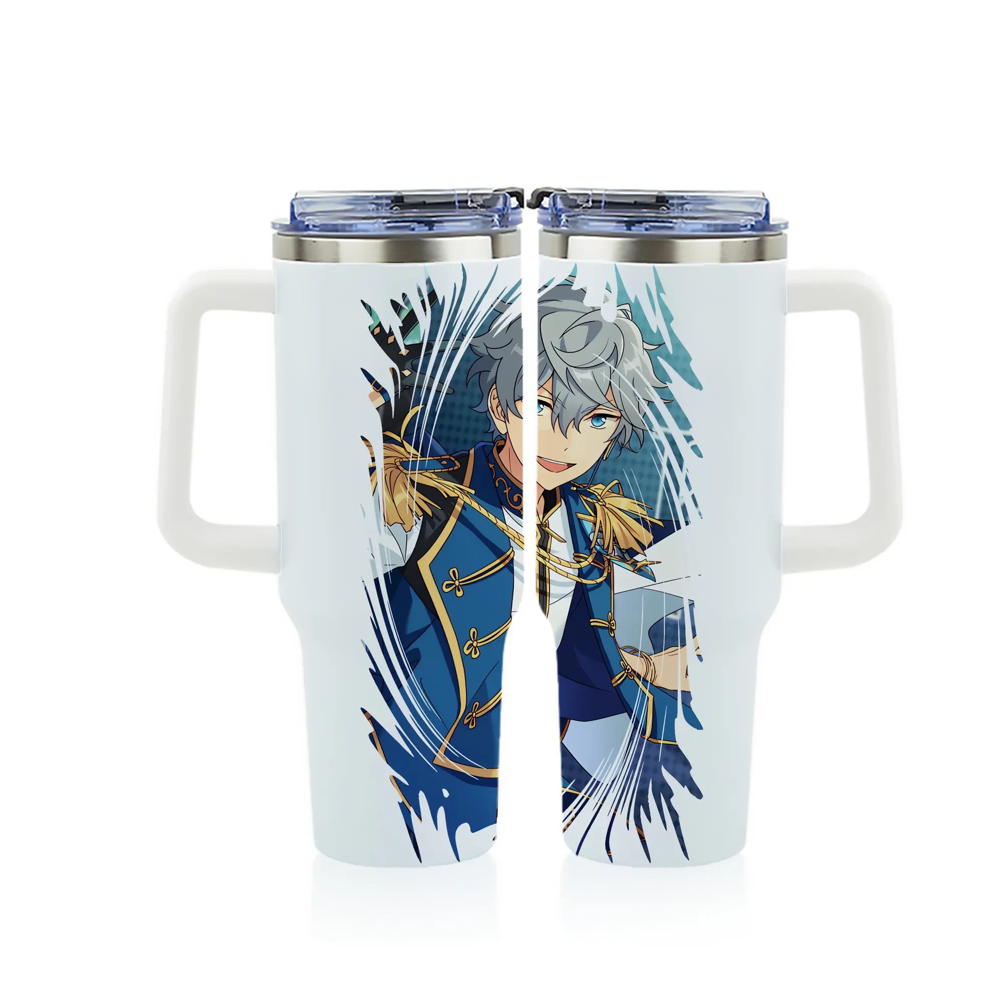 あんさん ぶる グッズ Knights 瀬名泉 - 1200mL フルプリント車用タンブラー ・ 304ステンレス 内側 ・ 201ステンレス 外側 ・ 保温 保冷 ・ 通勤 ドライブ アウトドア用