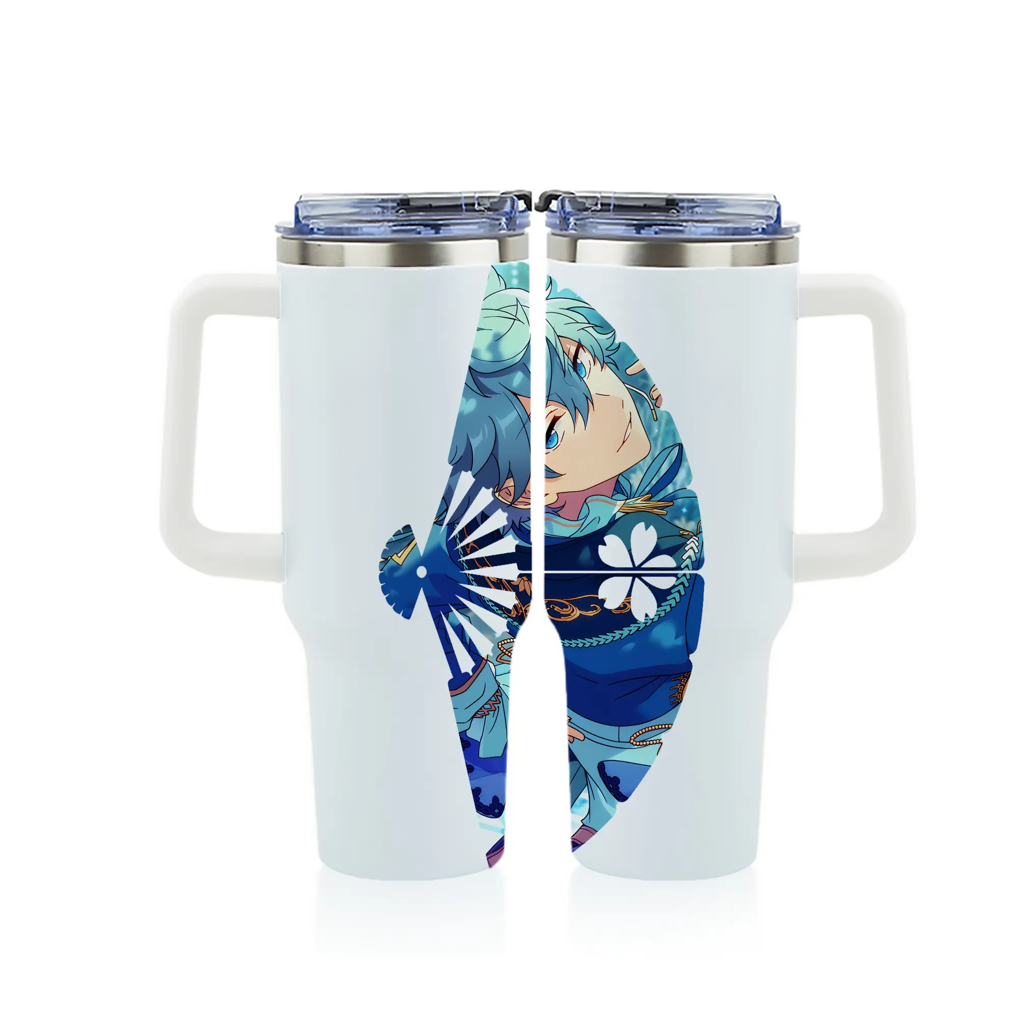 あんさん ぶる グッズ Knights 瀬名泉 - 1200mL フルプリント車用タンブラー ・ 304ステンレス 内側 ・ 201ステンレス 外側 ・ 保温 保冷 ・ 通勤 ドライブ アウトドア用