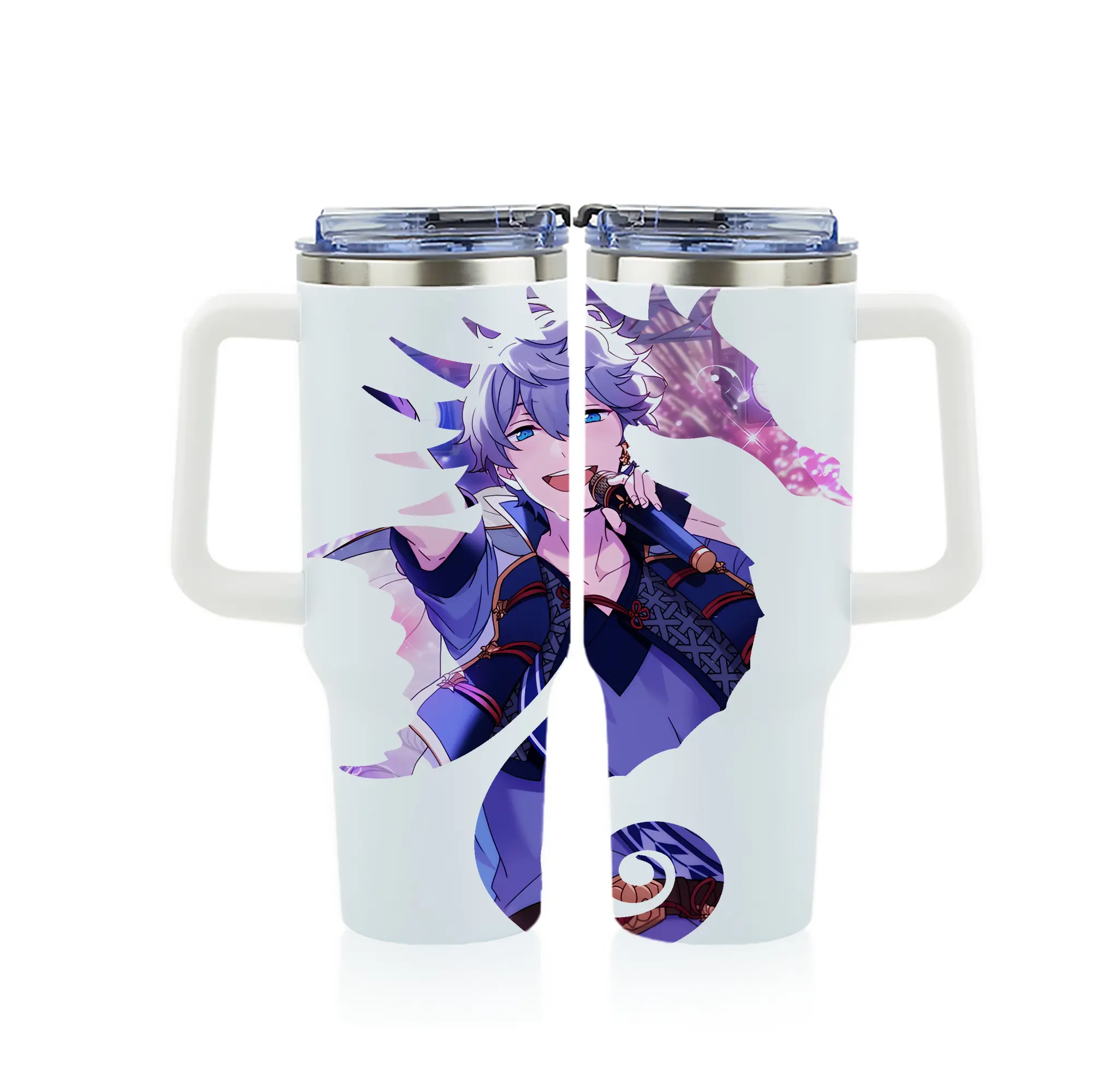 あんさん ぶる グッズ Knights 瀬名泉 - 1200mL フルプリント車用タンブラー ・ 304ステンレス 内側 ・ 201ステンレス 外側 ・ 保温 保冷 ・ 通勤 ドライブ アウトドア用