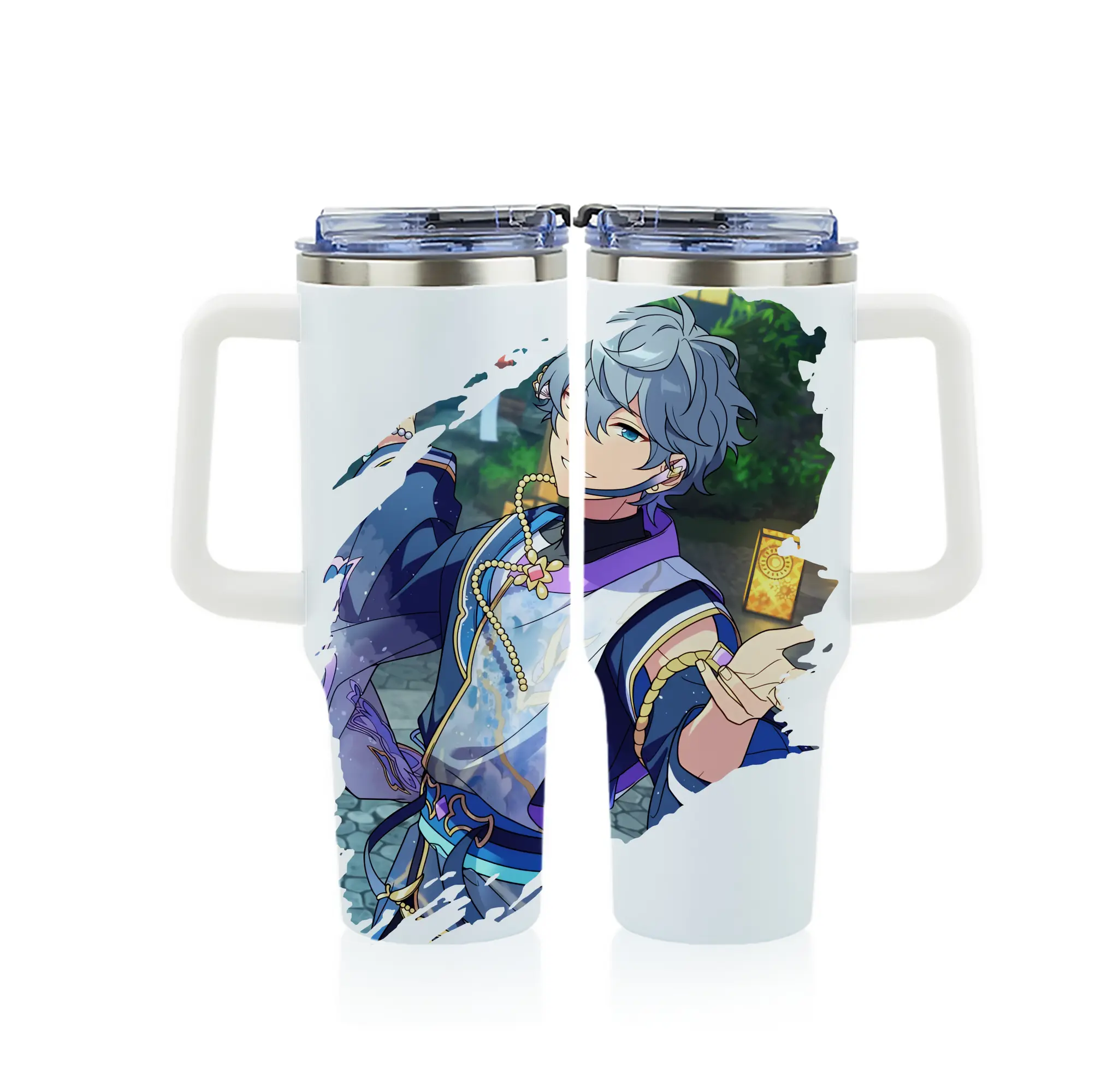 あんさん ぶる グッズ Knights 瀬名泉 - 1200mL フルプリント車用タンブラー ・ 304ステンレス 内側 ・ 201ステンレス 外側 ・ 保温 保冷 ・ 通勤 ドライブ アウトドア用