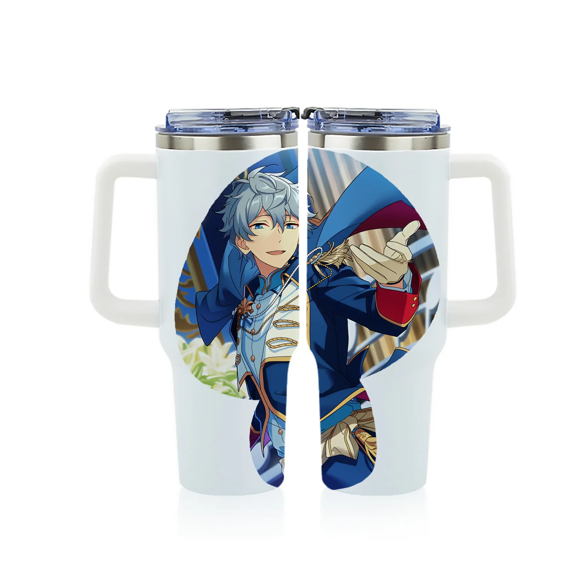 あんさん ぶる グッズ Knights 瀬名泉 - 1200mL フルプリント車用タンブラー ・ 304ステンレス 内側 ・ 201ステンレス 外側 ・ 保温 保冷 ・ 通勤 ドライブ アウトドア用