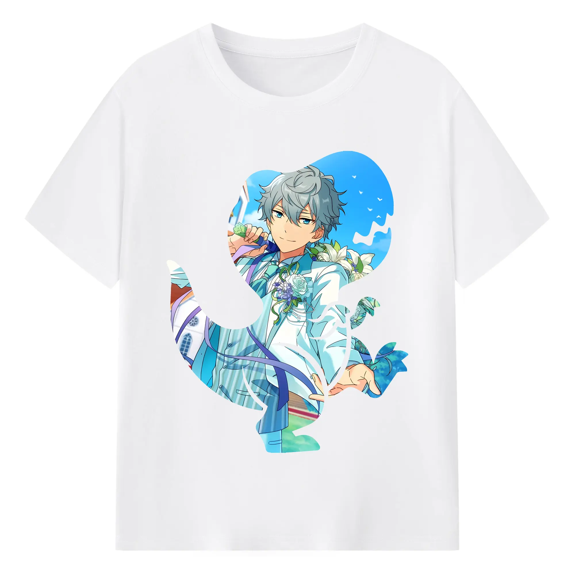 あんさん ぶる グッズ Knights 瀬名泉 - 綿100％ 半袖Tシャツ ・ フロントプリント ・ 快適 通気性 ・ 日常使い 散歩 スポーツ用