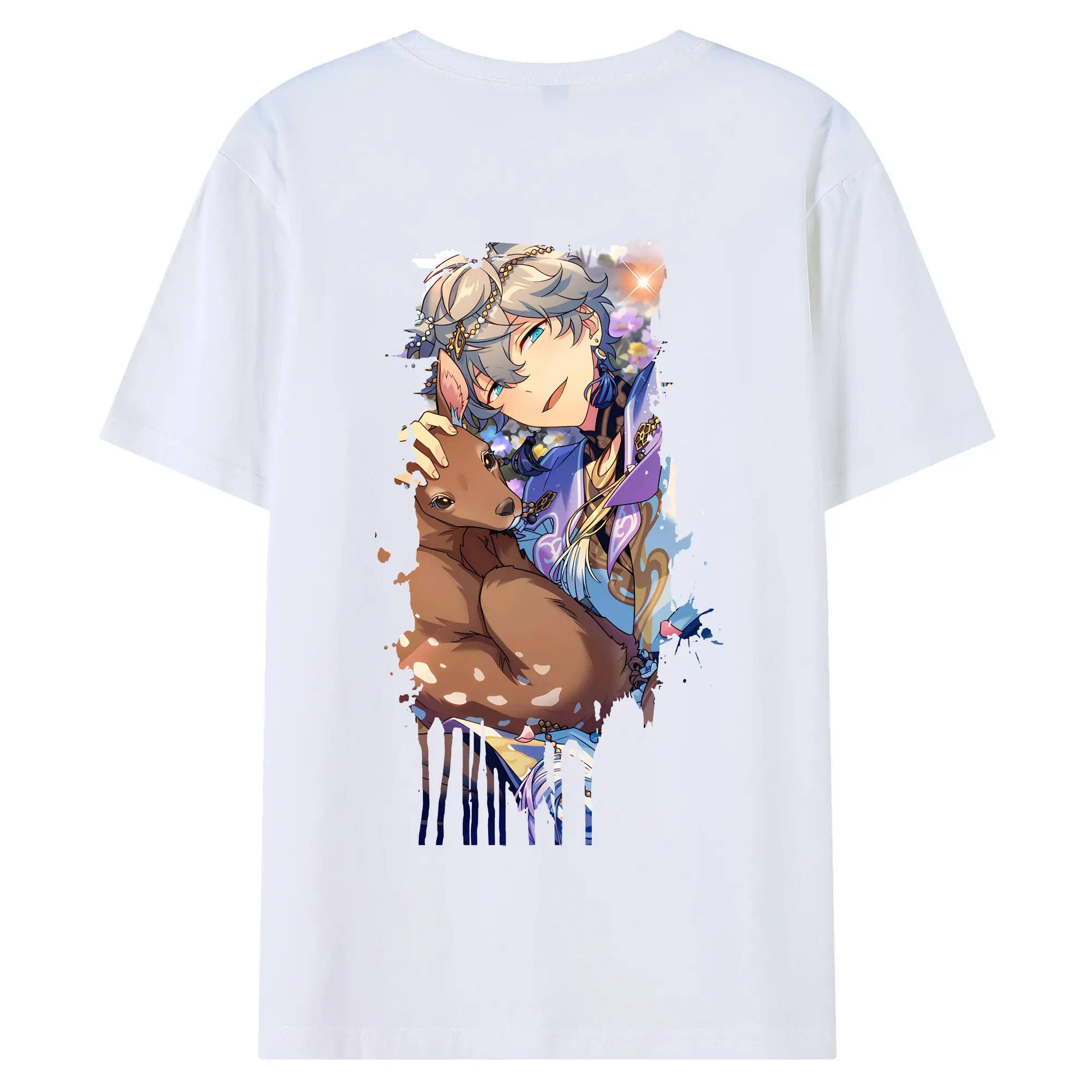 あんさん ぶる グッズ Knights 瀬名泉 - 綿100％ 半袖Tシャツ ・ バックプリント ・ 快適 通気性 ・ 日常使い 散歩 スポーツ用