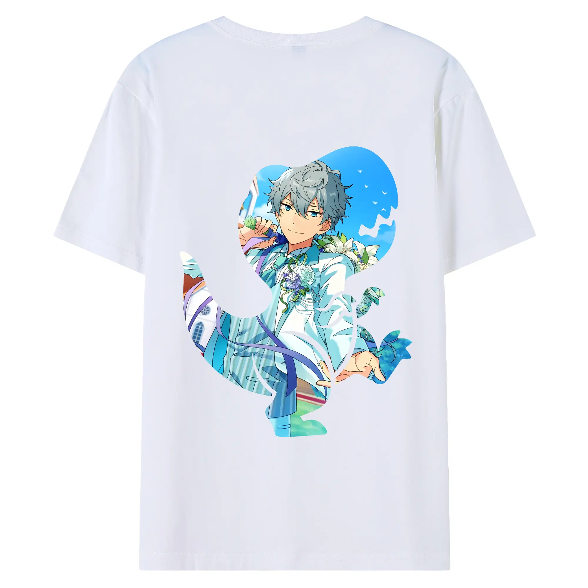 あんさん ぶる グッズ Knights 瀬名泉 - 綿100％ 半袖Tシャツ ・ バックプリント ・ 快適 通気性 ・ 日常使い 散歩 スポーツ用