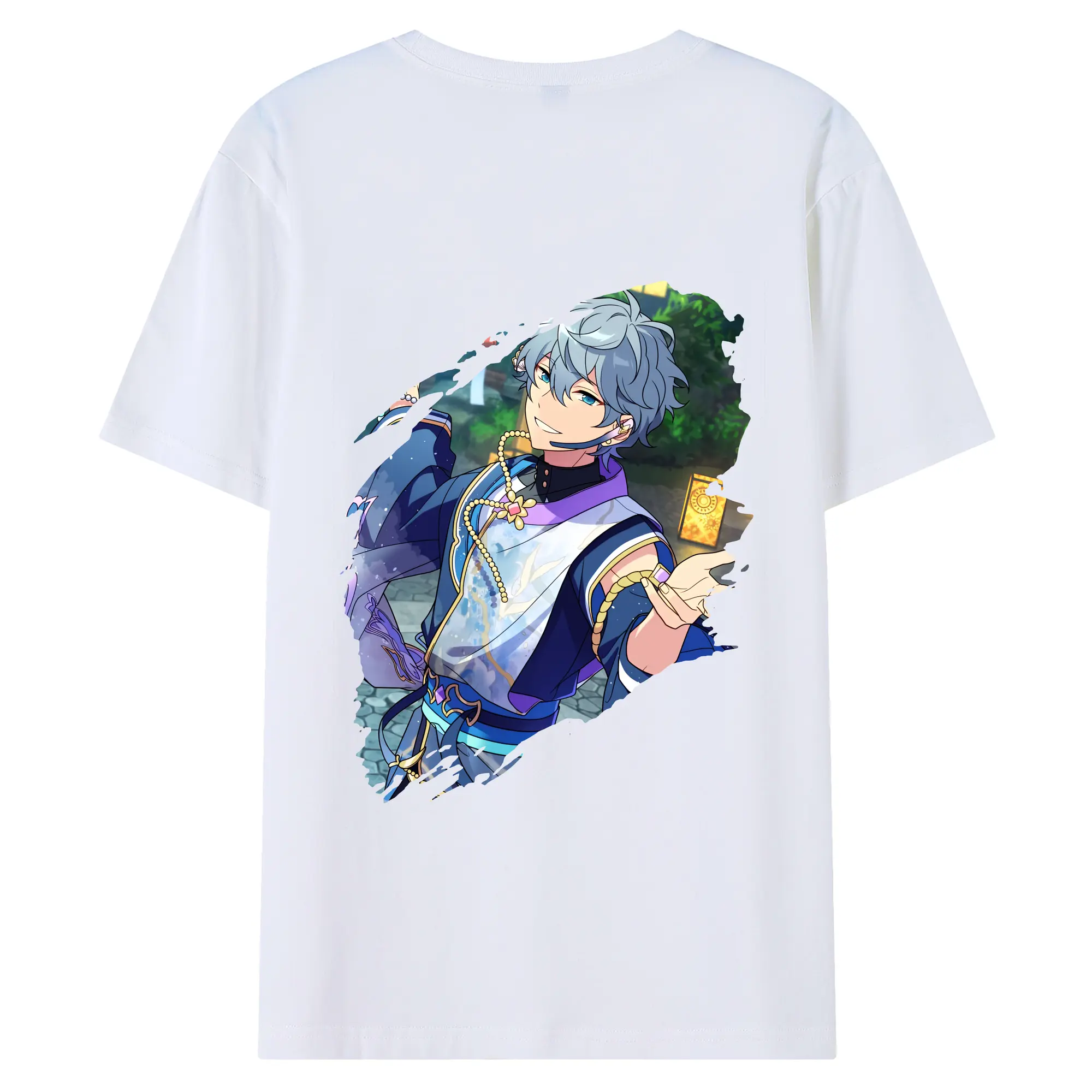 あんさん ぶる グッズ Knights 瀬名泉 - 綿100％ 半袖Tシャツ ・ バックプリント ・ 快適 通気性 ・ 日常使い 散歩 スポーツ用