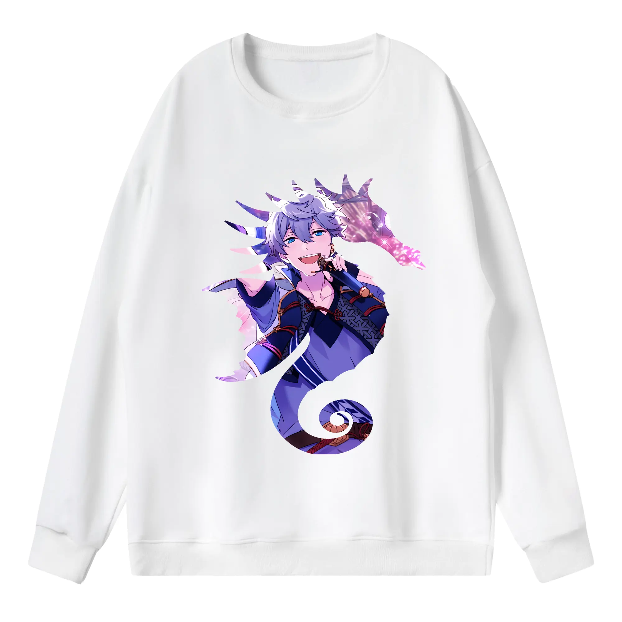 あんさん ぶる グッズ Knights 瀬名泉 - 薄手 クルーネック スウェット 裏毛260g · ポリエステル 春秋向け カジュアル 男女兼用 · トレーナー デイリー スポーツ 散歩に最適