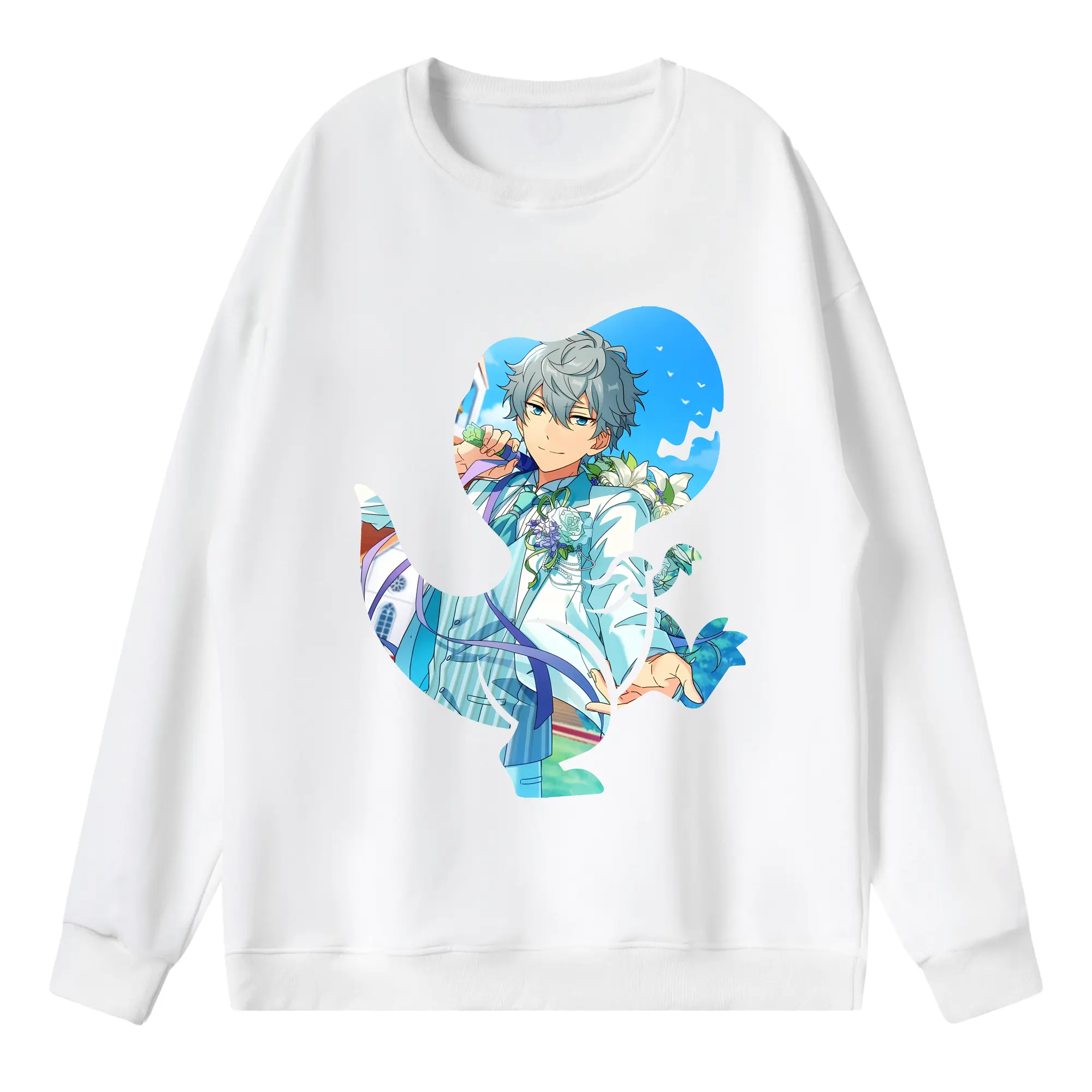 あんさん ぶる グッズ Knights 瀬名泉 - 薄手 クルーネック スウェット 裏毛260g · ポリエステル 春秋向け カジュアル 男女兼用 · トレーナー デイリー スポーツ 散歩に最適