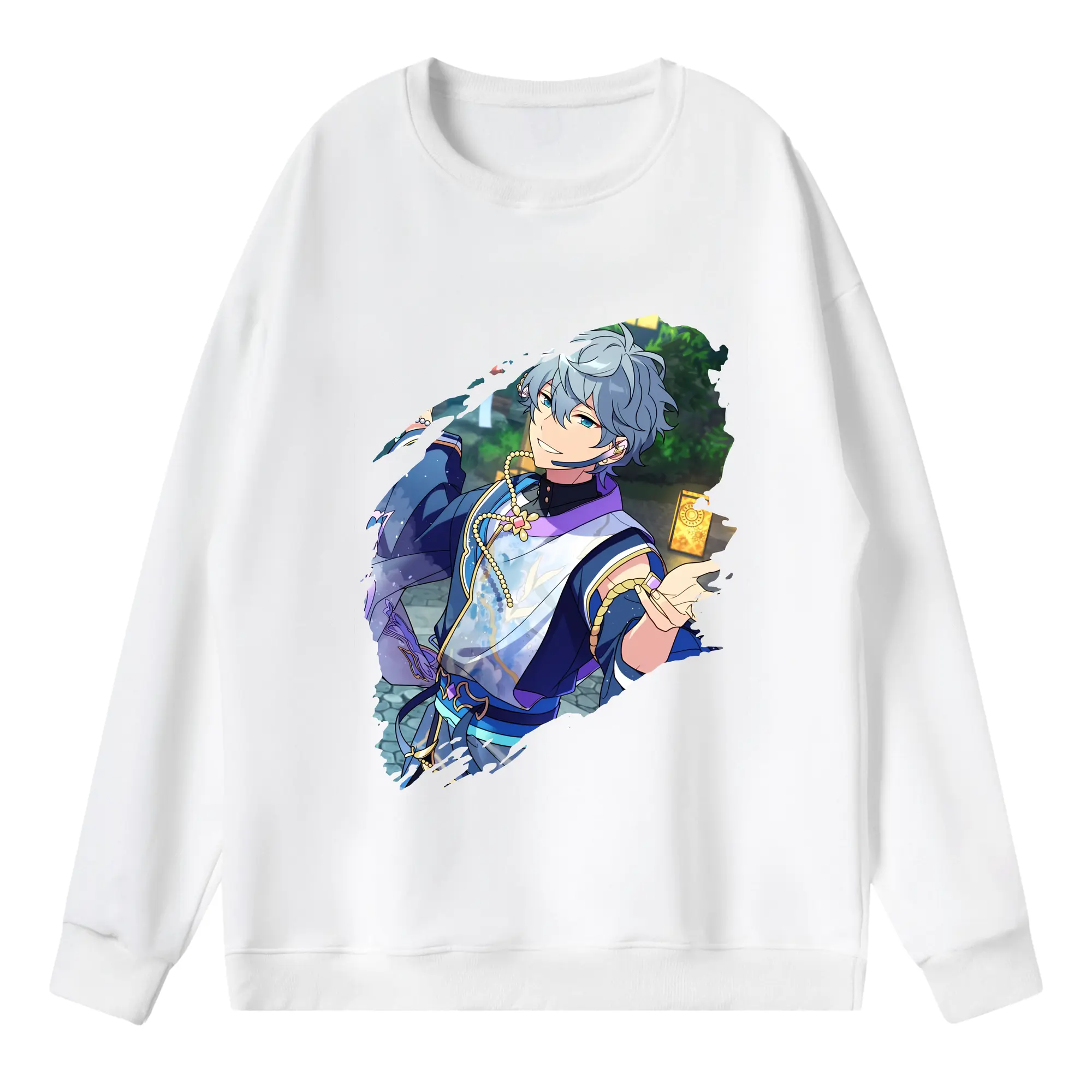 あんさん ぶる グッズ Knights 瀬名泉 - 薄手 クルーネック スウェット 裏毛260g · ポリエステル 春秋向け カジュアル 男女兼用 · トレーナー デイリー スポーツ 散歩に最適