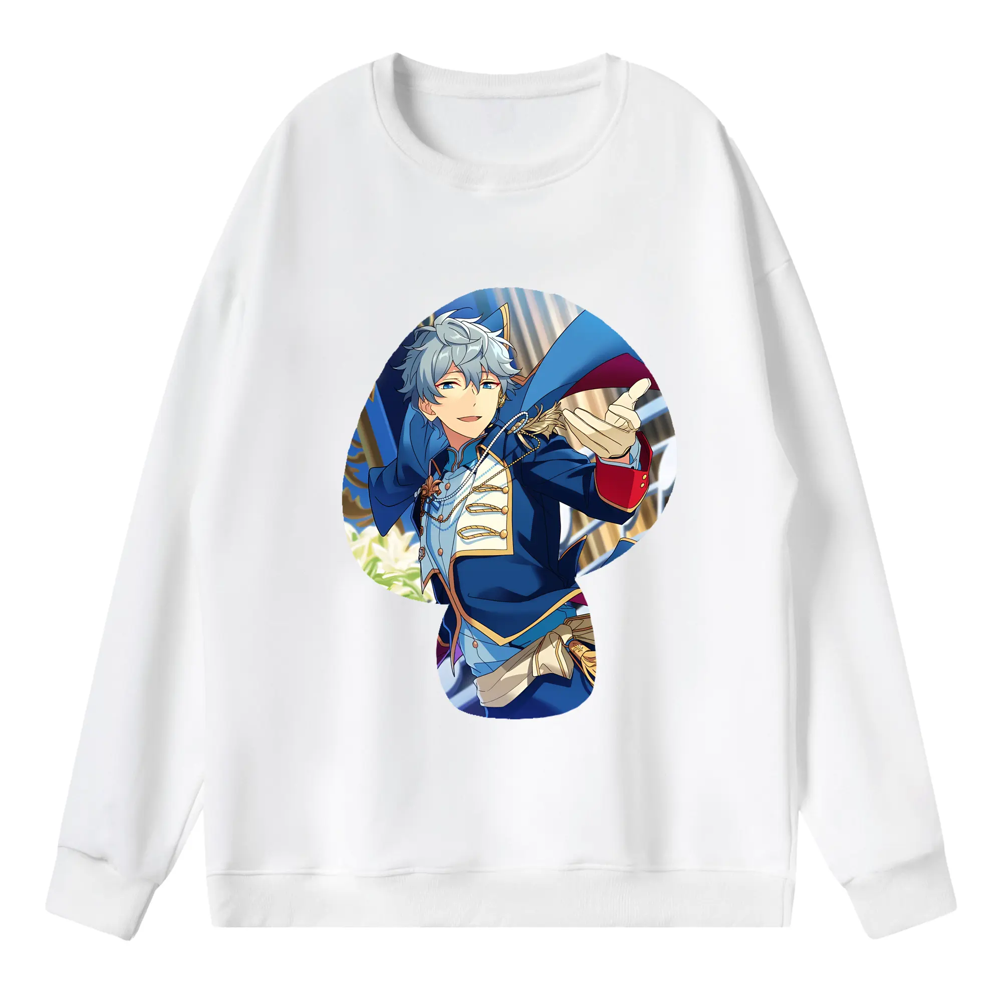 あんさん ぶる グッズ Knights 瀬名泉 - 薄手 クルーネック スウェット 裏毛260g · ポリエステル 春秋向け カジュアル 男女兼用 · トレーナー デイリー スポーツ 散歩に最適