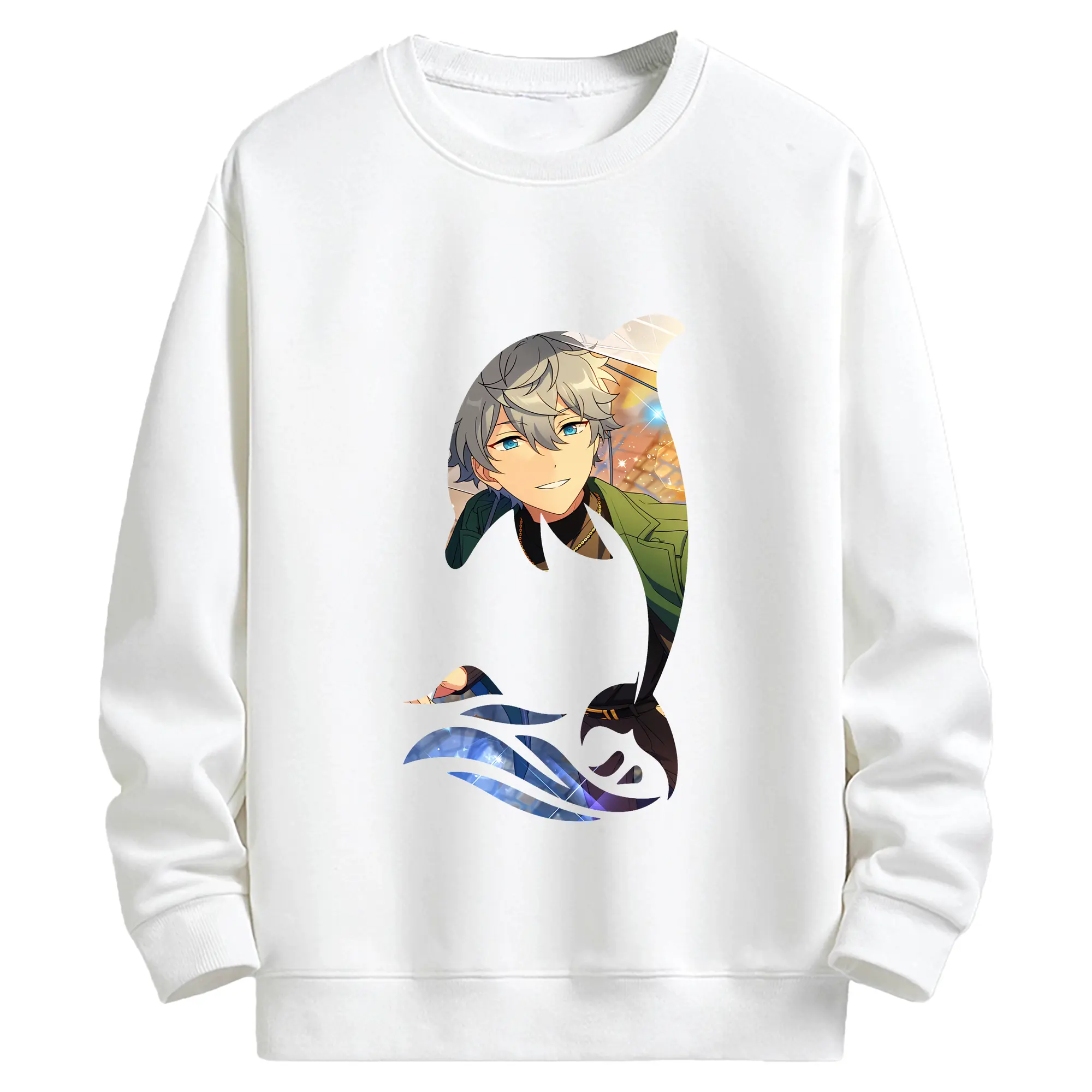 あんさん ぶる グッズ Knights 瀬名泉 - キッズ クルーネックスウェットシャツ ・ フロントプリント ・ 綿80％ ポリエステル20％ ・ 快適 通学 スポーツ 日常使い お散歩用