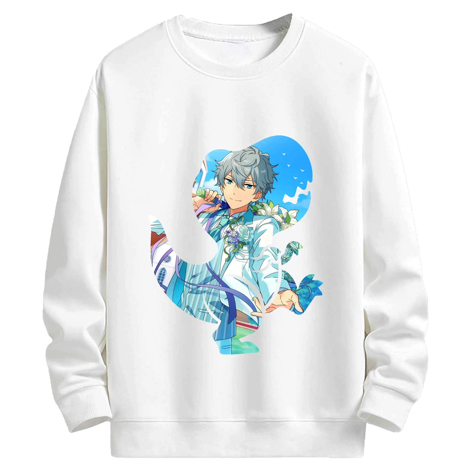 あんさん ぶる グッズ Knights 瀬名泉 - キッズ クルーネックスウェットシャツ ・ フロントプリント ・ 綿80％ ポリエステル20％ ・ 快適 通学 スポーツ 日常使い お散歩用