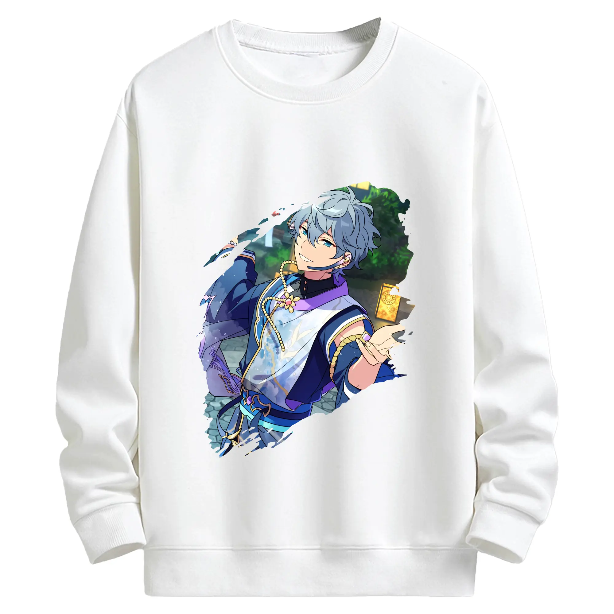 あんさん ぶる グッズ Knights 瀬名泉 - キッズ クルーネックスウェットシャツ ・ フロントプリント ・ 綿80％ ポリエステル20％ ・ 快適 通学 スポーツ 日常使い お散歩用