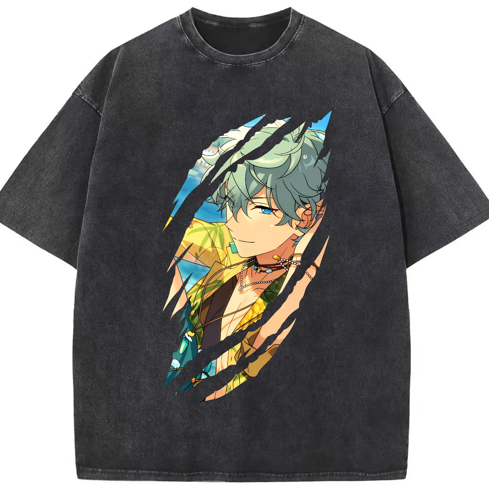 あんさん ぶる グッズ Knights 瀬名泉 - 綿100％ ヴィンテージ風 半袖Tシャツ ・ フロントプリント ・ 柔らか肌触り ・ 通気性 快適 ・ スポーツ カジュアル 外出用