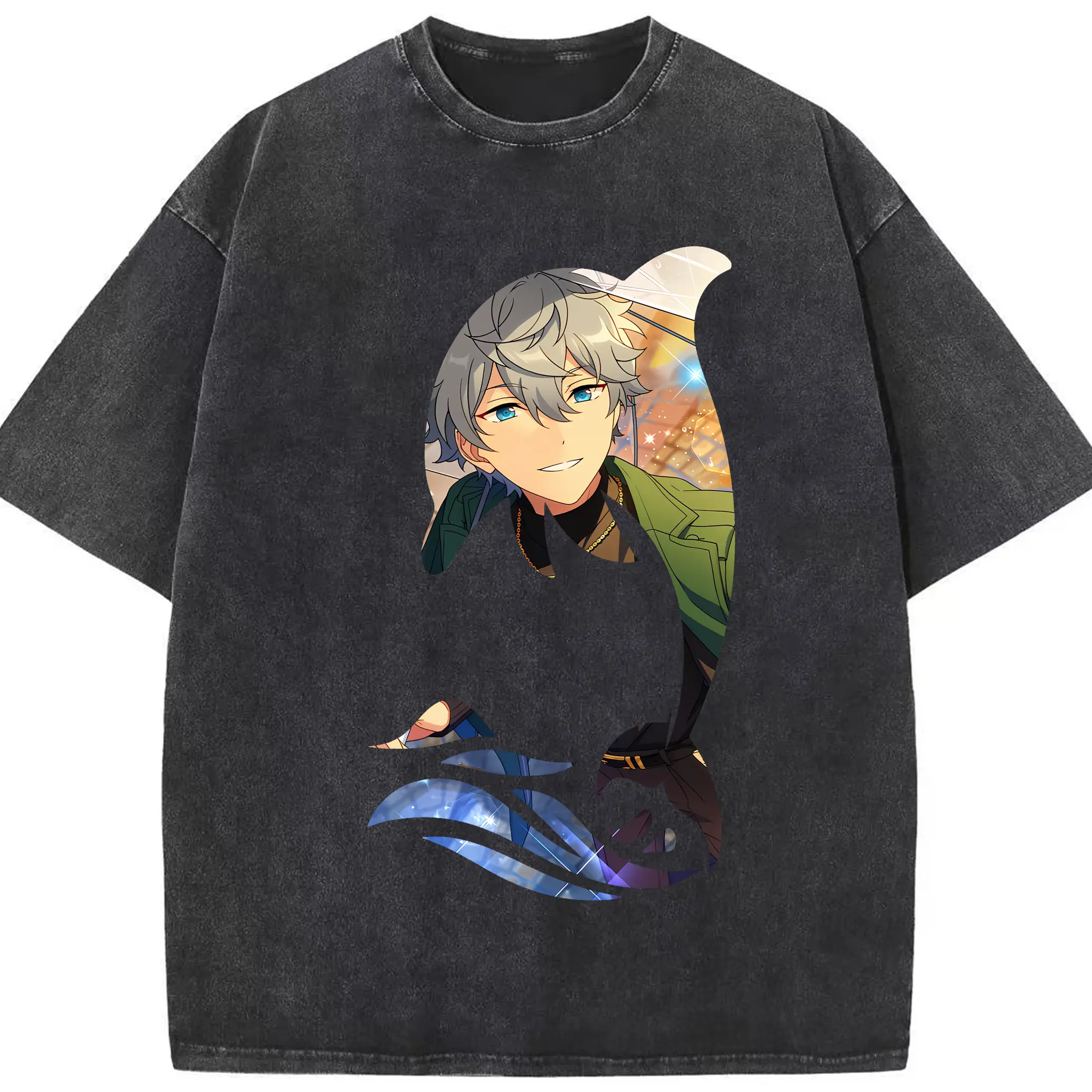 あんさん ぶる グッズ Knights 瀬名泉 - 綿100％ ヴィンテージ風 半袖Tシャツ ・ フロントプリント ・ 柔らか肌触り ・ 通気性 快適 ・ スポーツ カジュアル 外出用