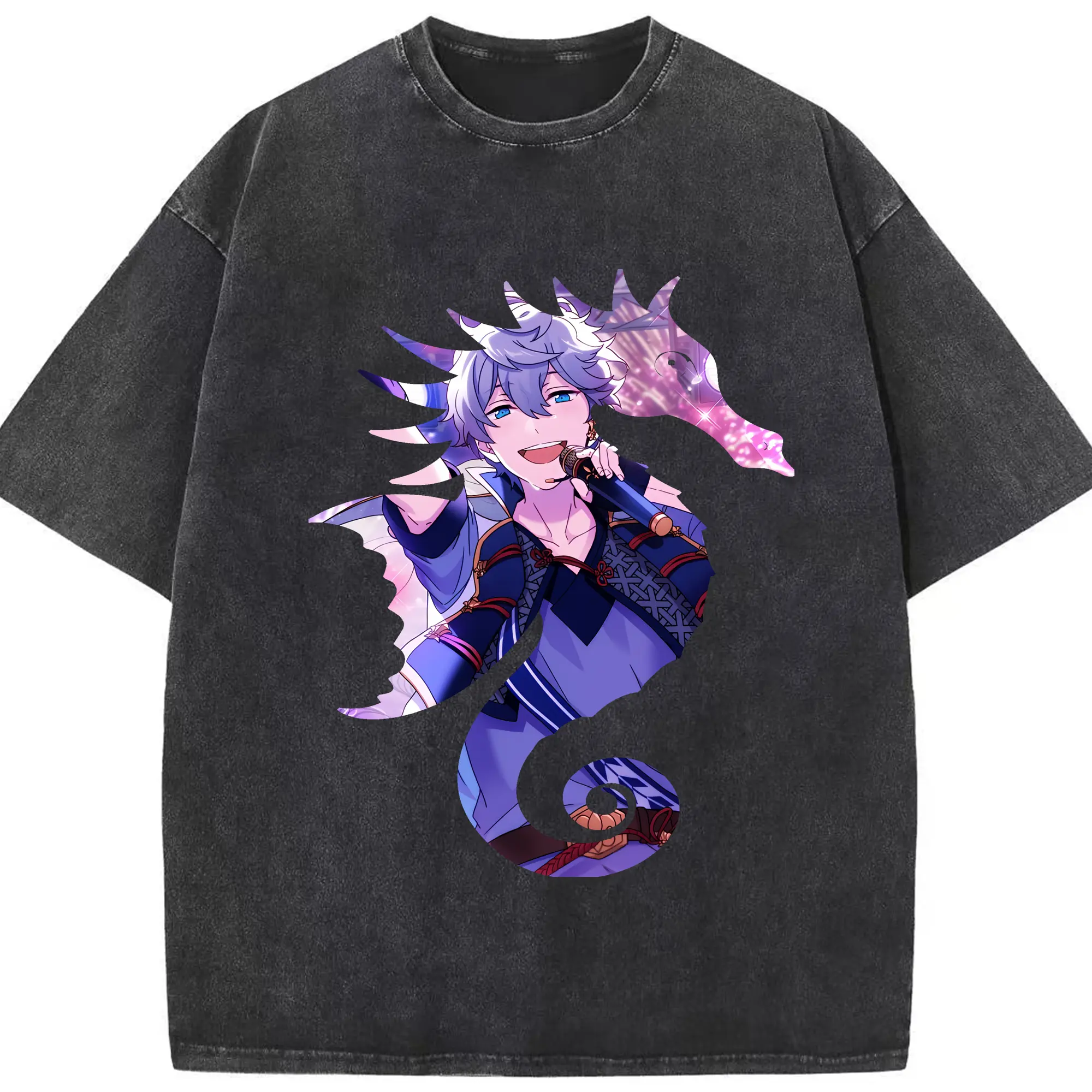 あんさん ぶる グッズ Knights 瀬名泉 - 綿100％ ヴィンテージ風 半袖Tシャツ ・ フロントプリント ・ 柔らか肌触り ・ 通気性 快適 ・ スポーツ カジュアル 外出用