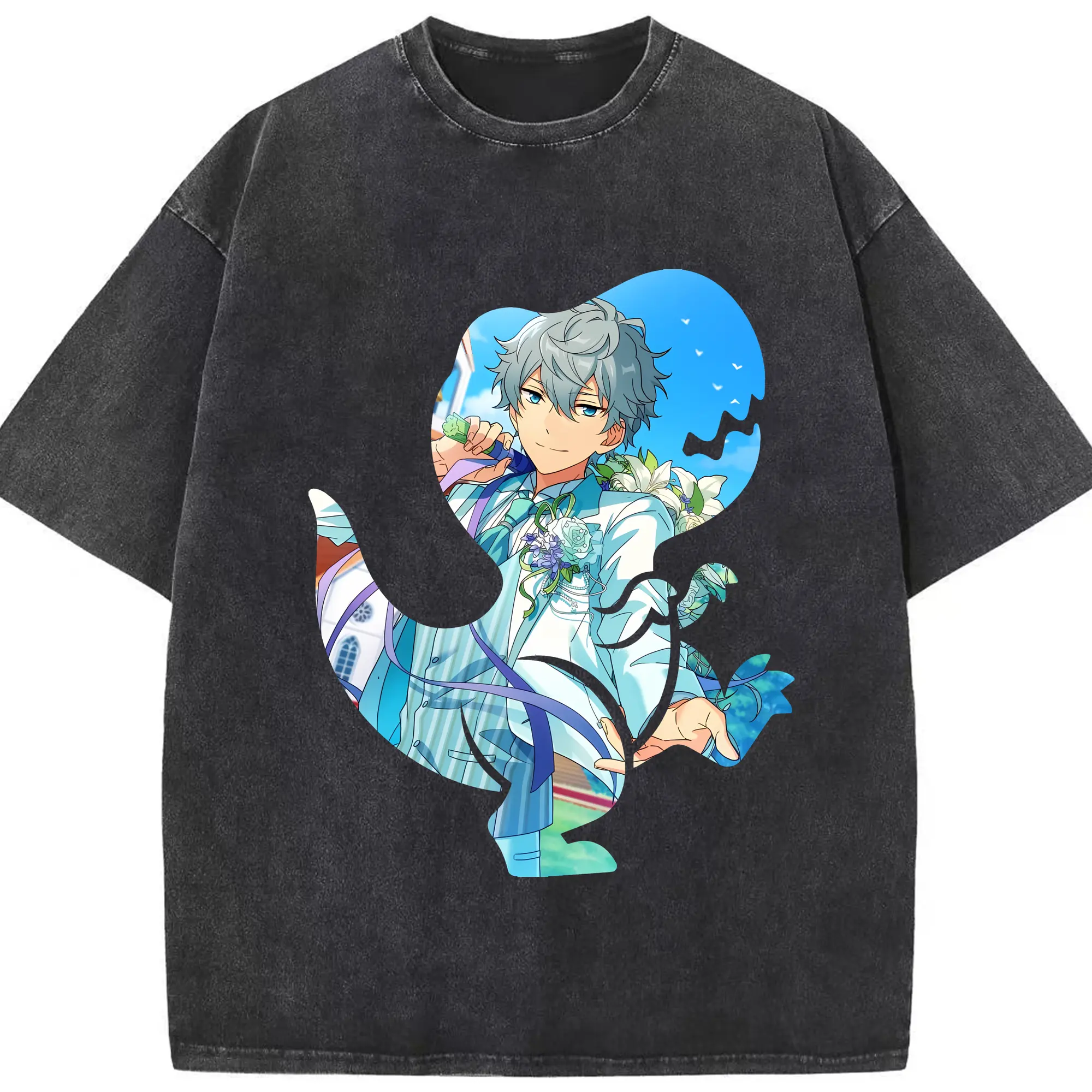 あんさん ぶる グッズ Knights 瀬名泉 - 綿100％ ヴィンテージ風 半袖Tシャツ ・ フロントプリント ・ 柔らか肌触り ・ 通気性 快適 ・ スポーツ カジュアル 外出用