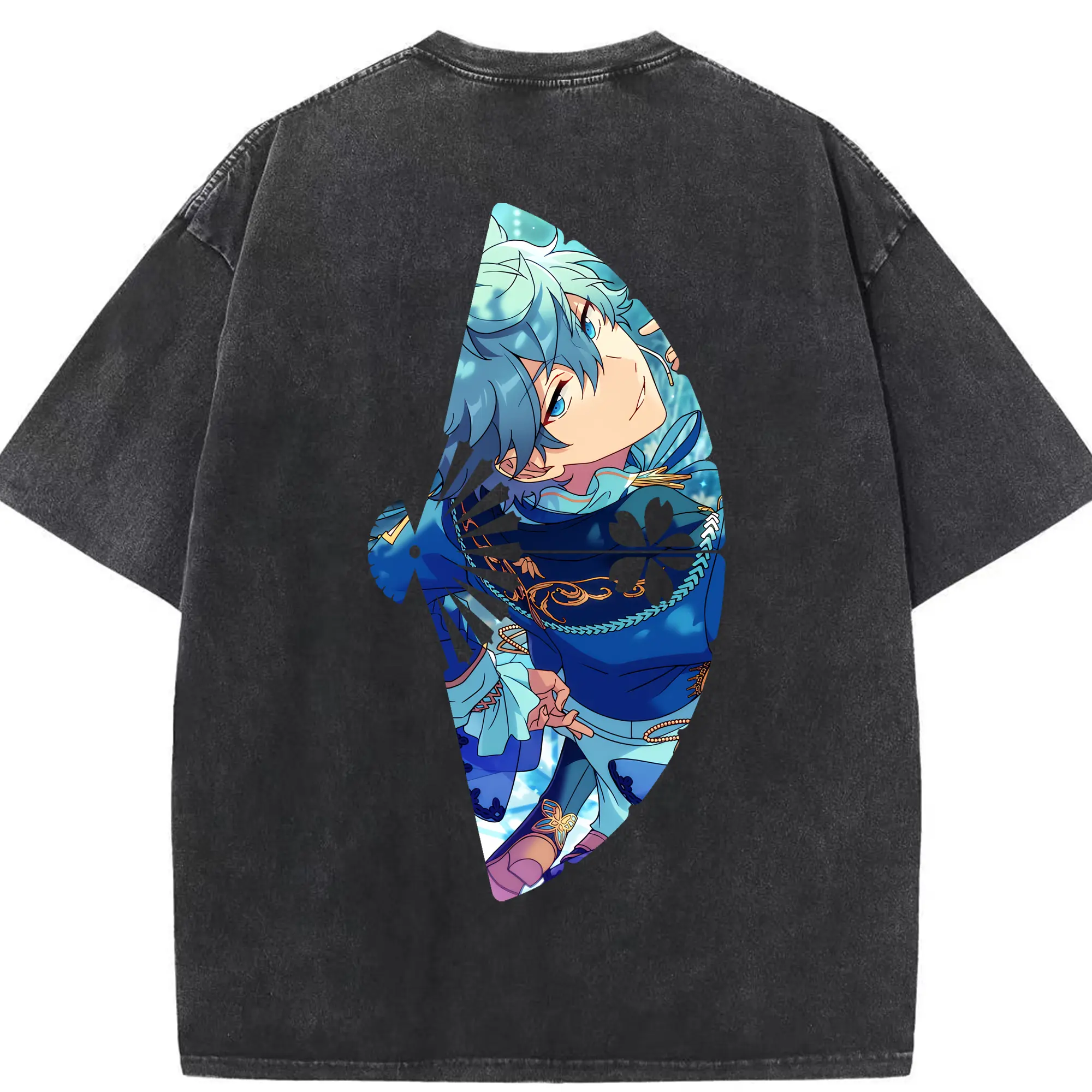 あんさん ぶる グッズ Knights 瀬名泉 - 綿100％ ヴィンテージ風 半袖Tシャツ ・ 背面プリント ・ 柔らか肌触り ・ 通気性 快適 ・ スポーツ カジュアル 外出用