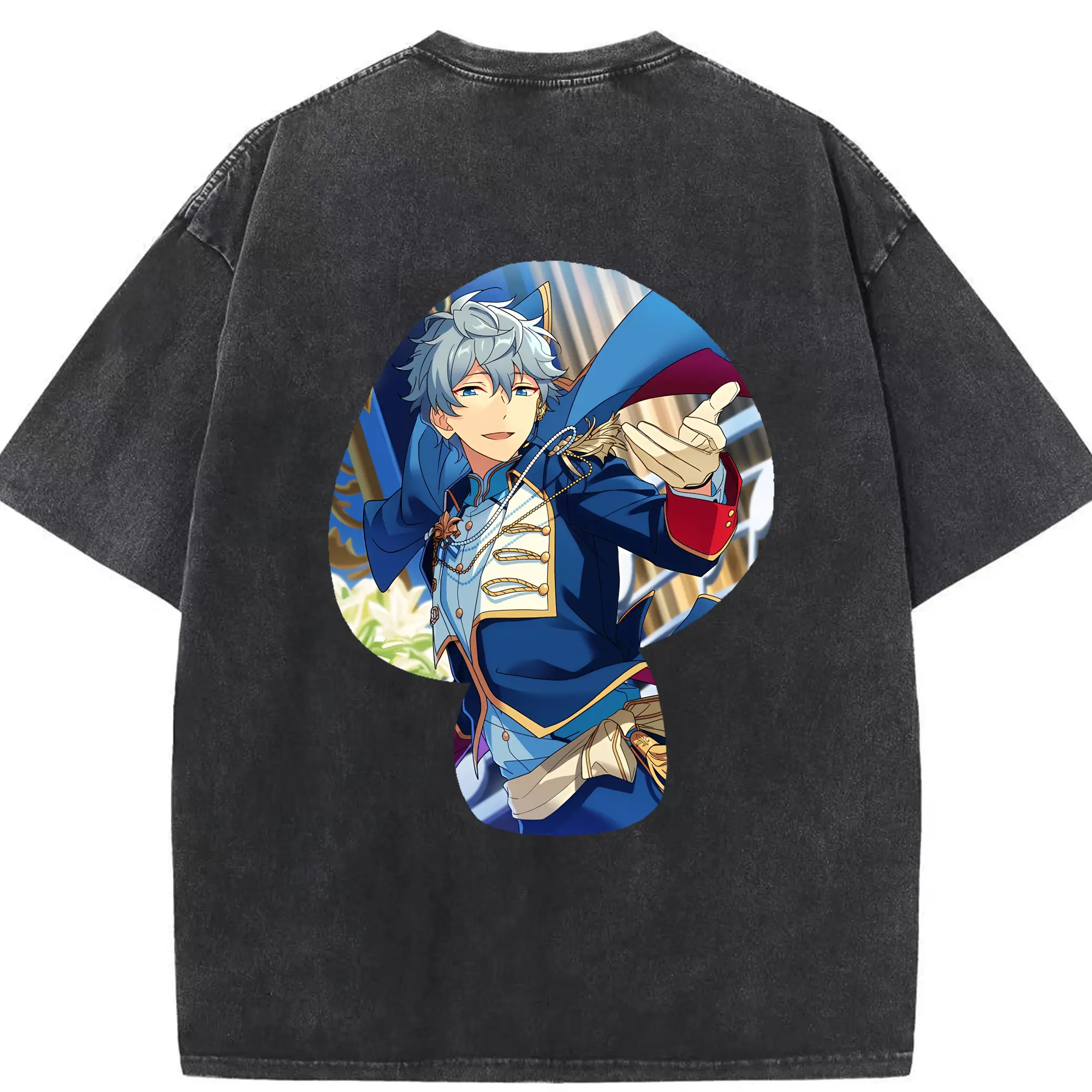あんさん ぶる グッズ Knights 瀬名泉 - 綿100％ ヴィンテージ風 半袖Tシャツ ・ 背面プリント ・ 柔らか肌触り ・ 通気性 快適 ・ スポーツ カジュアル 外出用