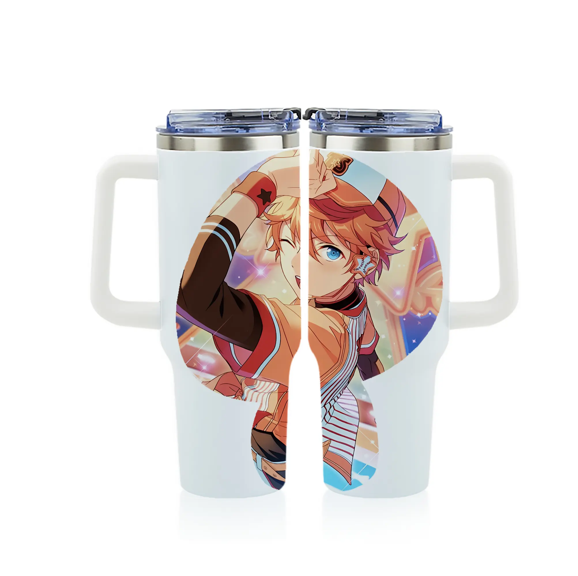 あんさん ぶる グッズ Trickstar 明星スバル - 1200mL フルプリント車用タンブラー ・ 304ステンレス 内側 ・ 201ステンレス 外側 ・ 保温 保冷 ・ 通勤 ドライブ アウトドア用