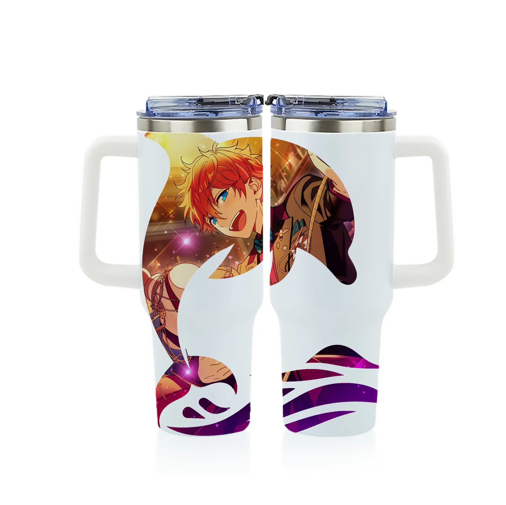 あんさん ぶる グッズ Trickstar 明星スバル - 1200mL フルプリント車用タンブラー ・ 304ステンレス 内側 ・ 201ステンレス 外側 ・ 保温 保冷 ・ 通勤 ドライブ アウトドア用