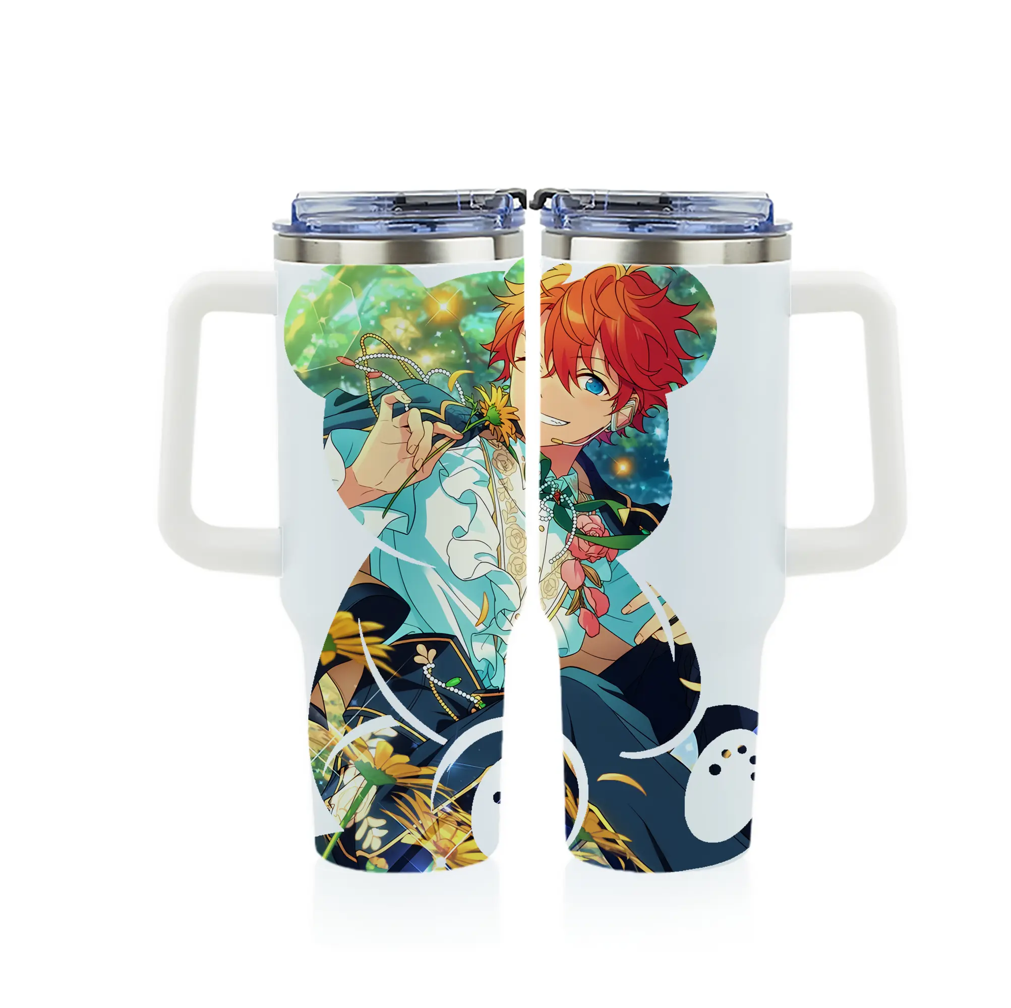 あんさん ぶる グッズ Trickstar 明星スバル - 1200mL フルプリント車用タンブラー ・ 304ステンレス 内側 ・ 201ステンレス 外側 ・ 保温 保冷 ・ 通勤 ドライブ アウトドア用