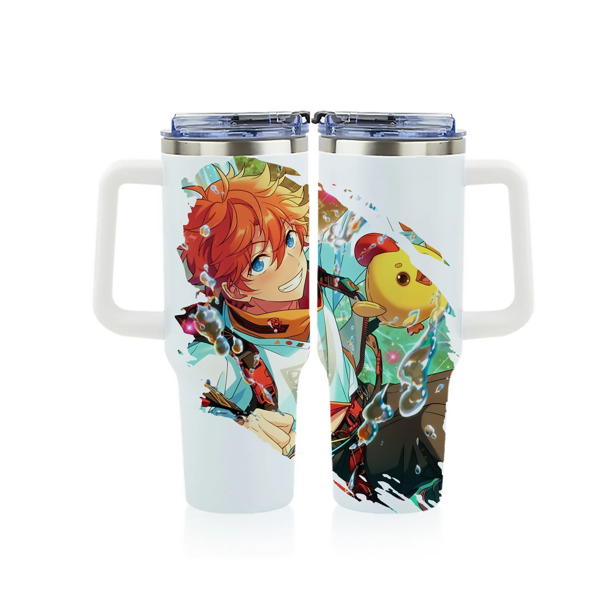 あんさん ぶる グッズ Trickstar 明星スバル - 1200mL フルプリント車用タンブラー ・ 304ステンレス 内側 ・ 201ステンレス 外側 ・ 保温 保冷 ・ 通勤 ドライブ アウトドア用