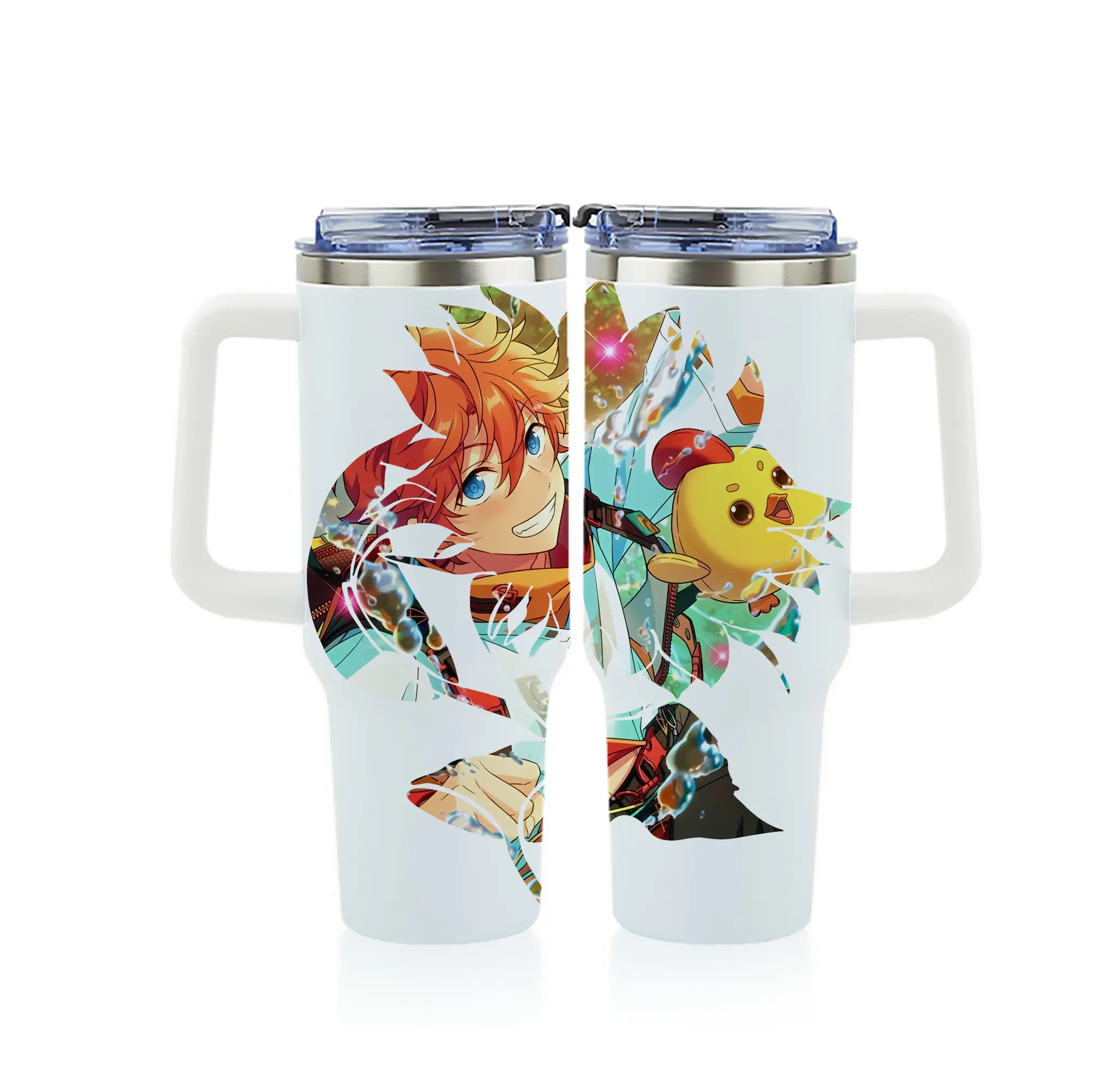 あんさん ぶる グッズ Trickstar 明星スバル - 1200mL フルプリント車用タンブラー ・ 304ステンレス 内側 ・ 201ステンレス 外側 ・ 保温 保冷 ・ 通勤 ドライブ アウトドア用