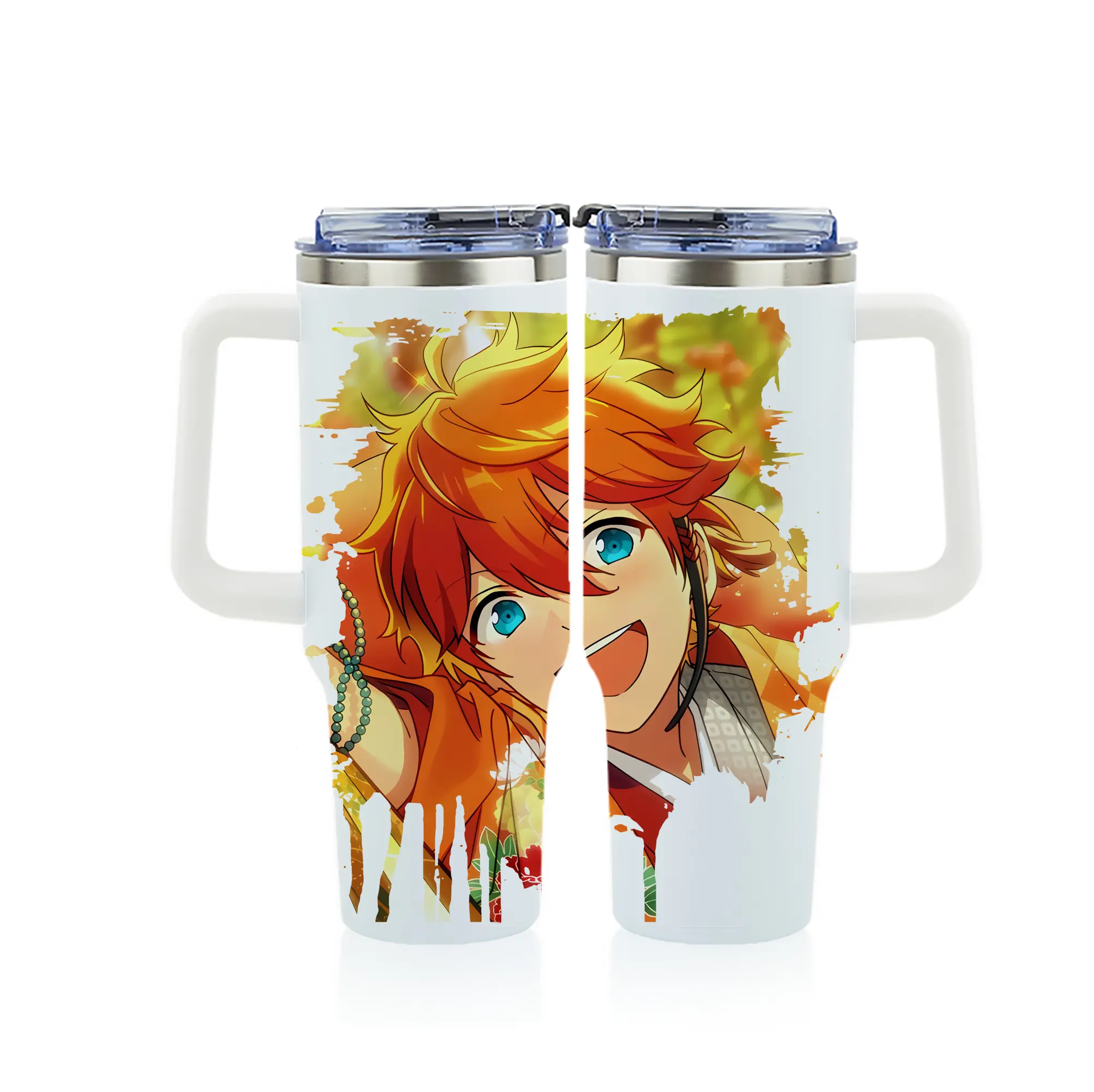 あんさん ぶる グッズ Trickstar 明星スバル - 1200mL フルプリント車用タンブラー ・ 304ステンレス 内側 ・ 201ステンレス 外側 ・ 保温 保冷 ・ 通勤 ドライブ アウトドア用