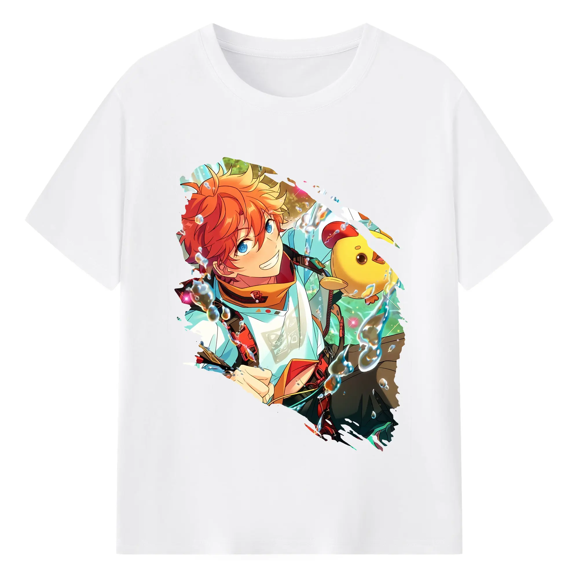 あんさん ぶる グッズ Trickstar 明星スバル - 綿100％ 半袖Tシャツ ・ フロントプリント ・ 快適 通気性 ・ 日常使い 散歩 スポーツ用