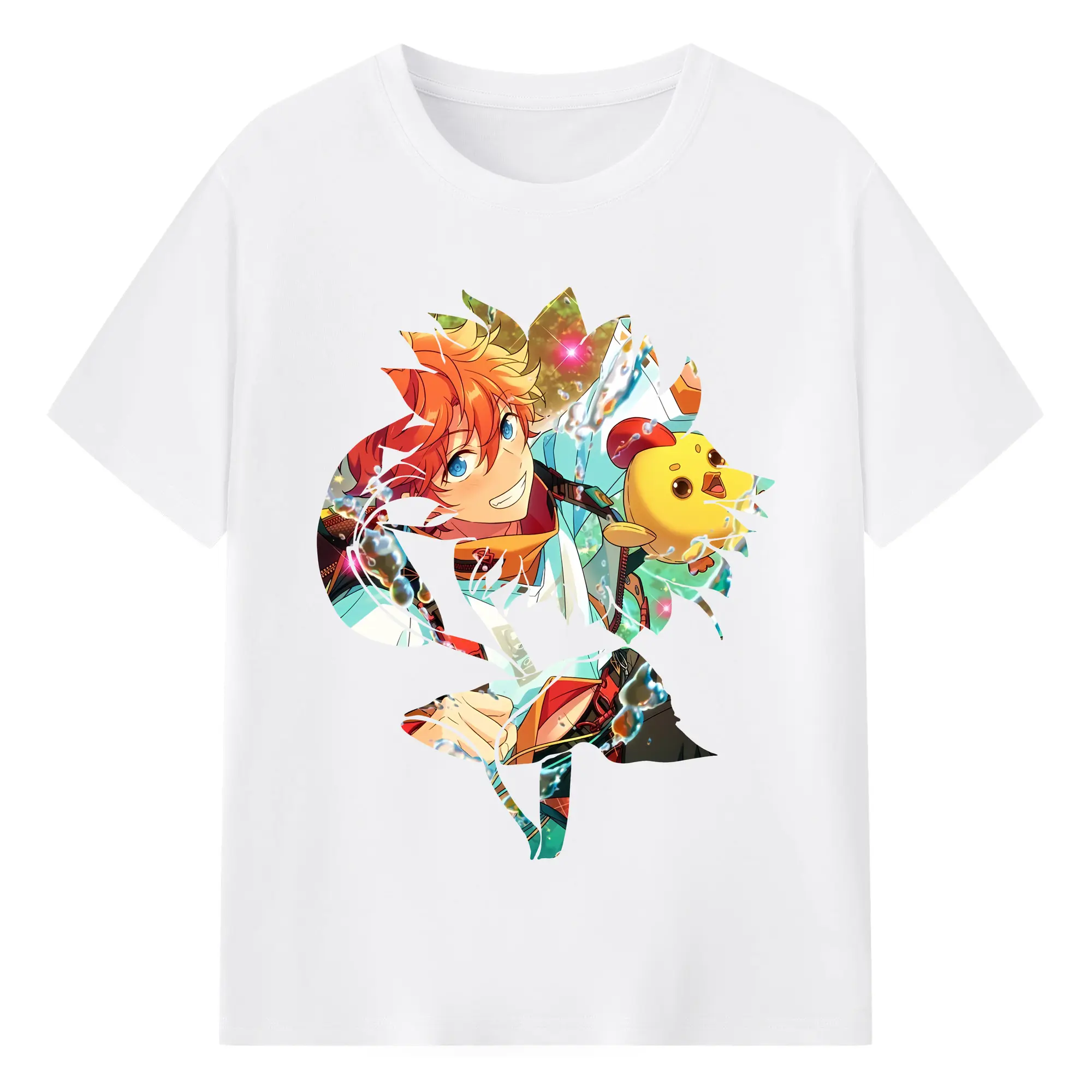 あんさん ぶる グッズ Trickstar 明星スバル - 綿100％ 半袖Tシャツ ・ フロントプリント ・ 快適 通気性 ・ 日常使い 散歩 スポーツ用