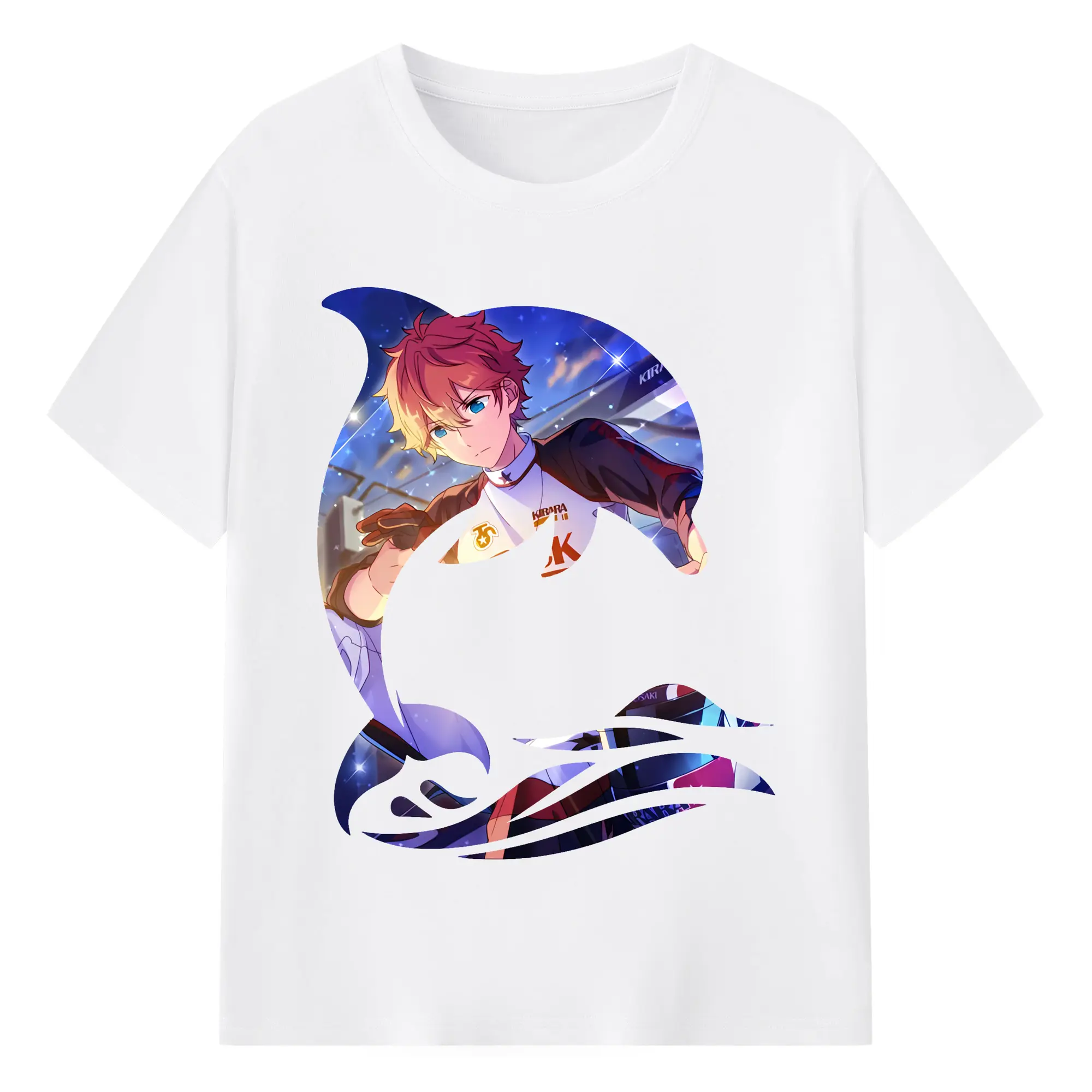 あんさん ぶる グッズ Trickstar 明星スバル - 綿100％ 半袖Tシャツ ・ フロントプリント ・ 快適 通気性 ・ 日常使い 散歩 スポーツ用