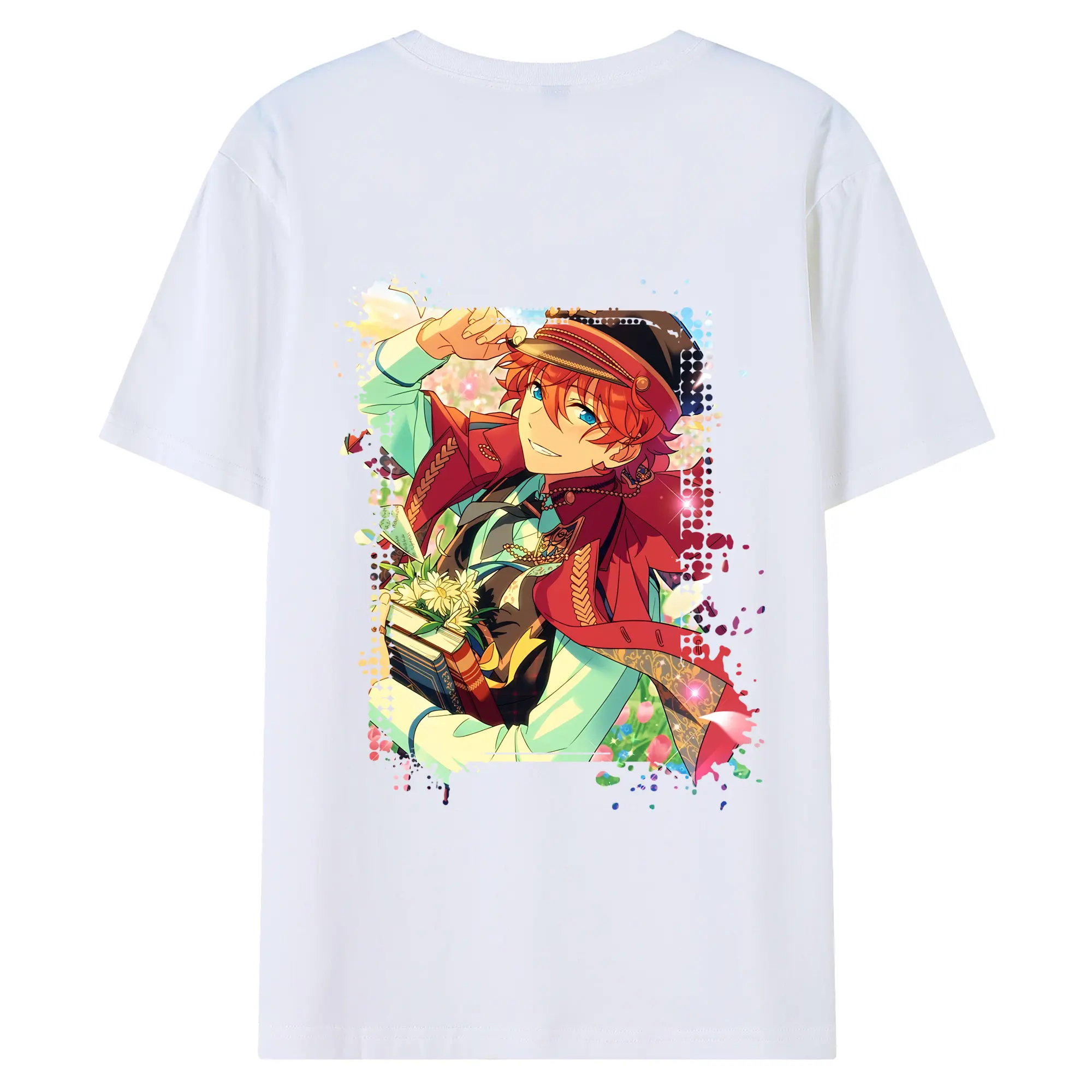 あんさん ぶる グッズ Trickstar 明星スバル - 綿100％ 半袖Tシャツ ・ バックプリント ・ 快適 通気性 ・ 日常使い 散歩 スポーツ用