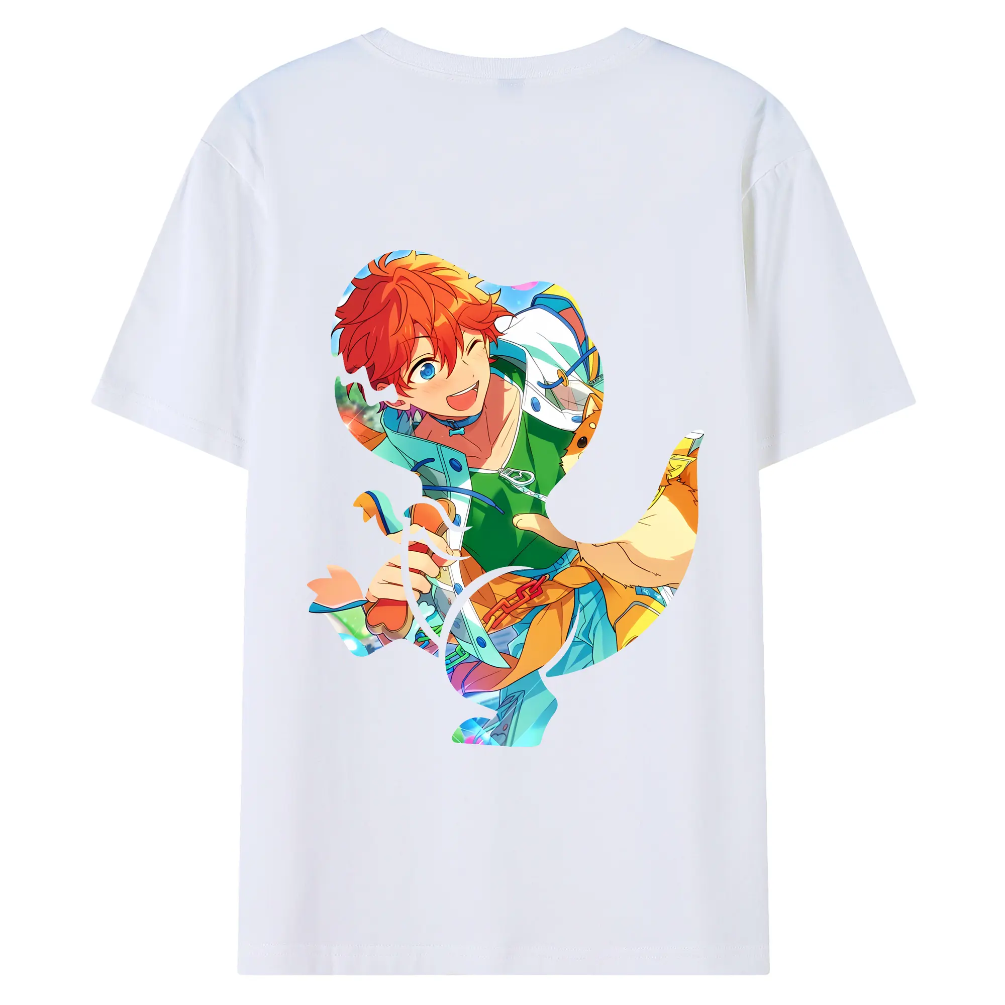 あんさん ぶる グッズ Trickstar 明星スバル - 綿100％ 半袖Tシャツ ・ バックプリント ・ 快適 通気性 ・ 日常使い 散歩 スポーツ用