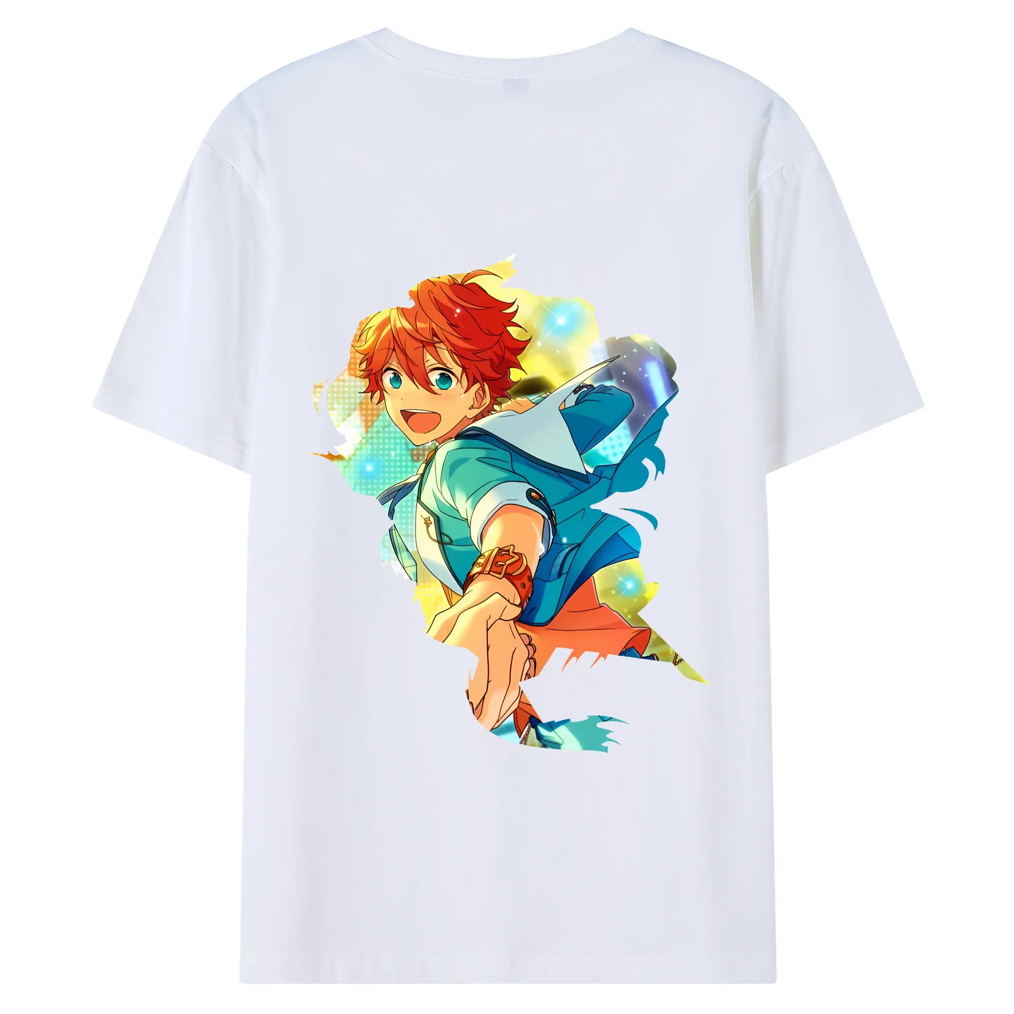 あんさん ぶる グッズ Trickstar 明星スバル - 綿100％ 半袖Tシャツ ・ バックプリント ・ 快適 通気性 ・ 日常使い 散歩 スポーツ用