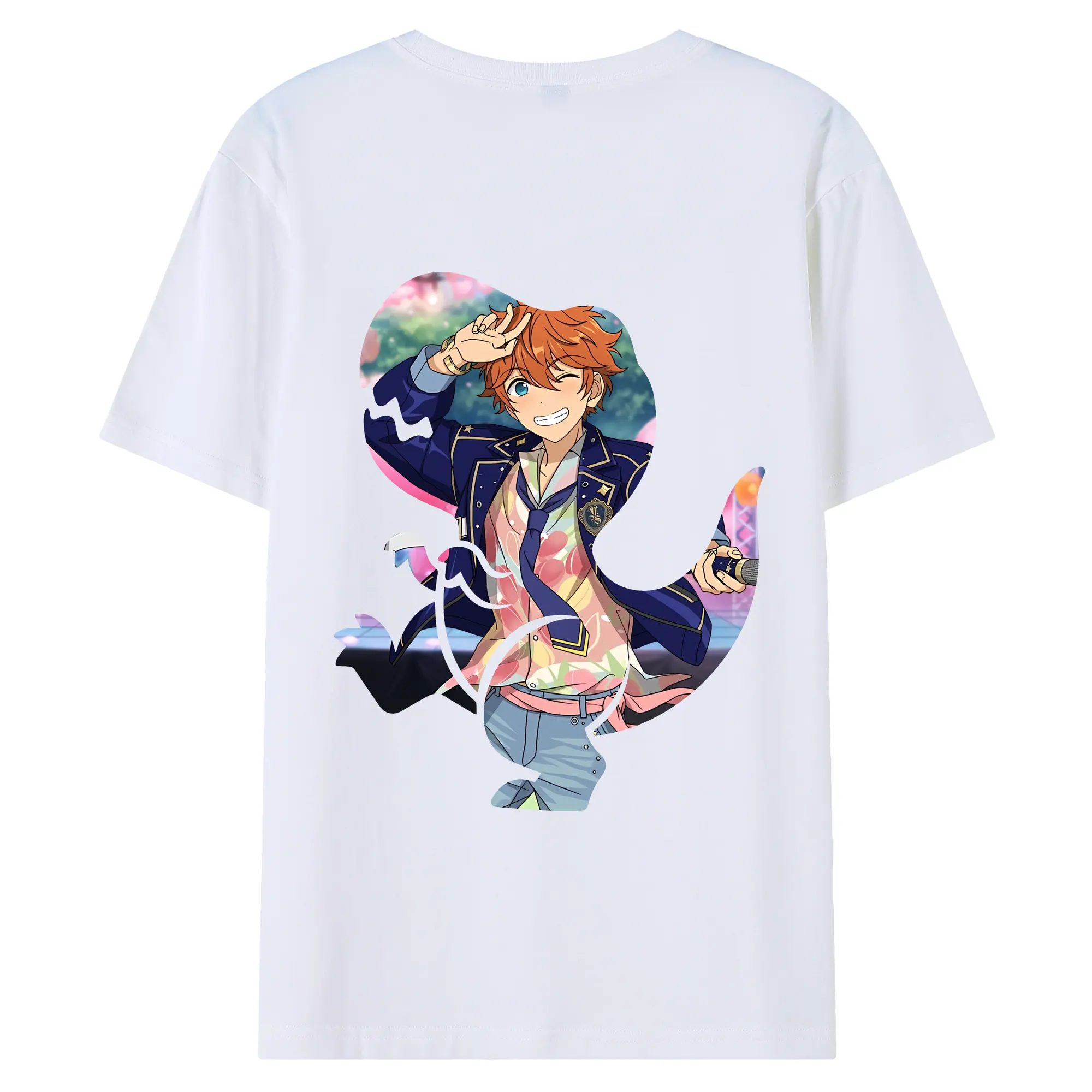 あんさん ぶる グッズ Trickstar 明星スバル - 綿100％ 半袖Tシャツ ・ バックプリント ・ 快適 通気性 ・ 日常使い 散歩 スポーツ用