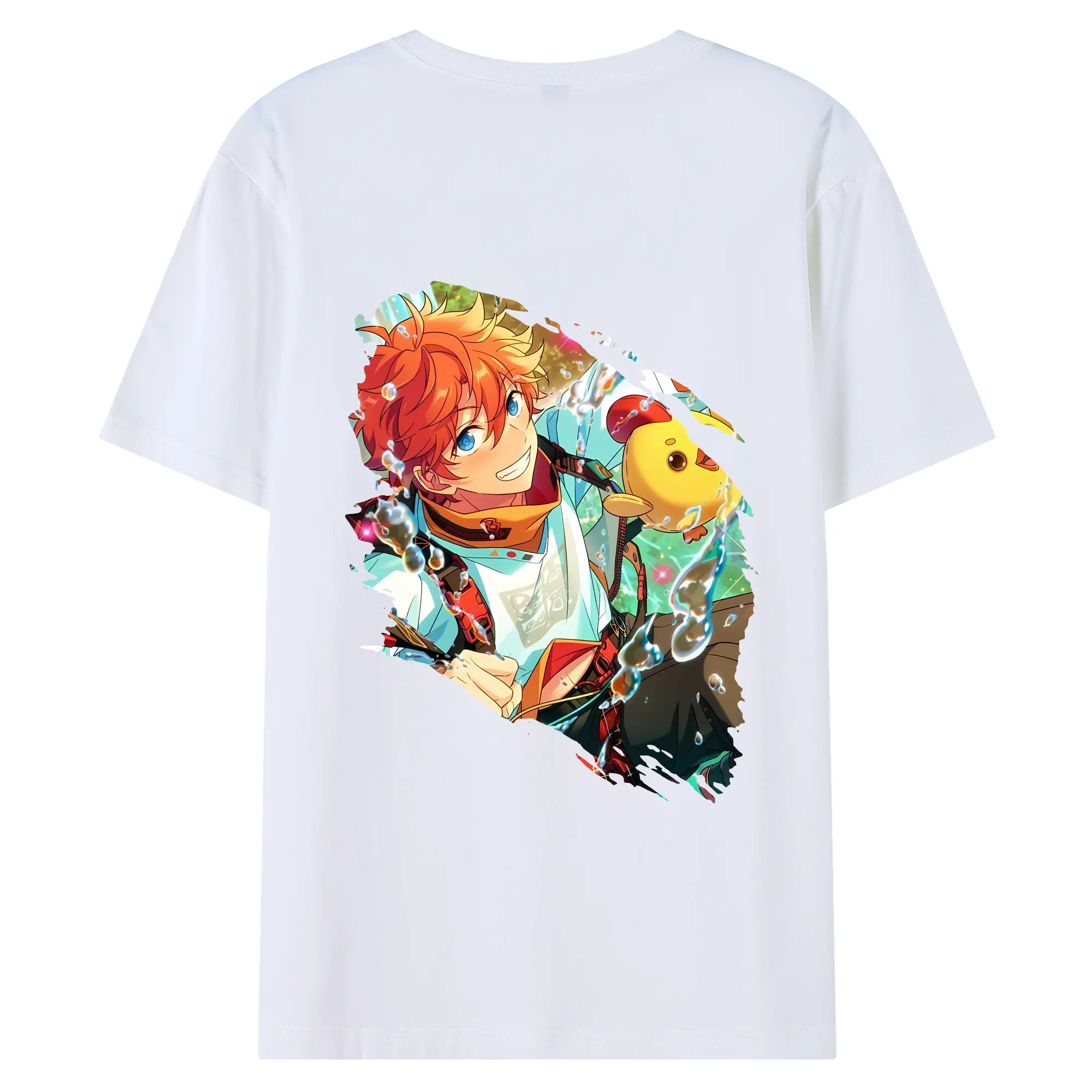 あんさん ぶる グッズ Trickstar 明星スバル - 綿100％ 半袖Tシャツ ・ バックプリント ・ 快適 通気性 ・ 日常使い 散歩 スポーツ用