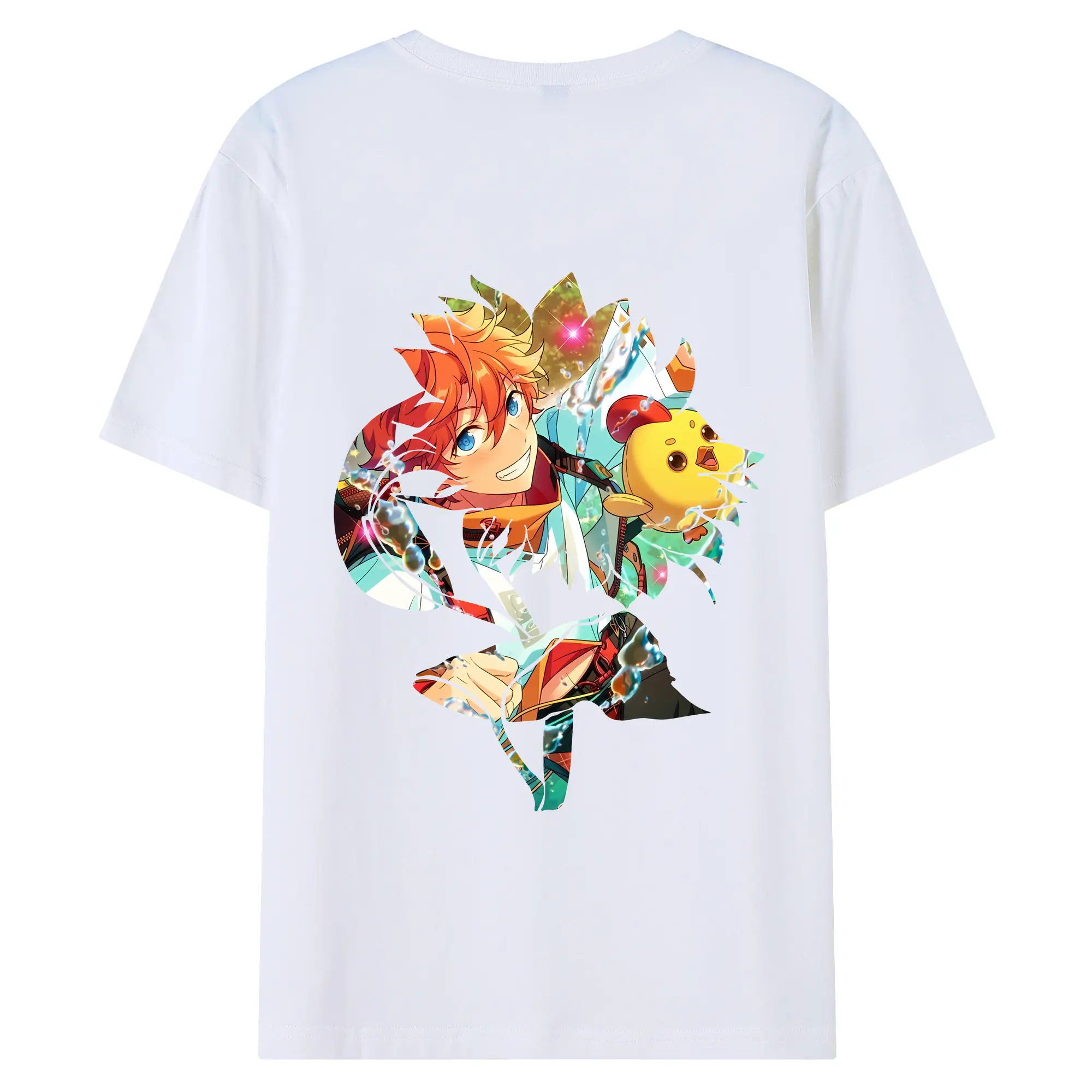 あんさん ぶる グッズ Trickstar 明星スバル - 綿100％ 半袖Tシャツ ・ バックプリント ・ 快適 通気性 ・ 日常使い 散歩 スポーツ用