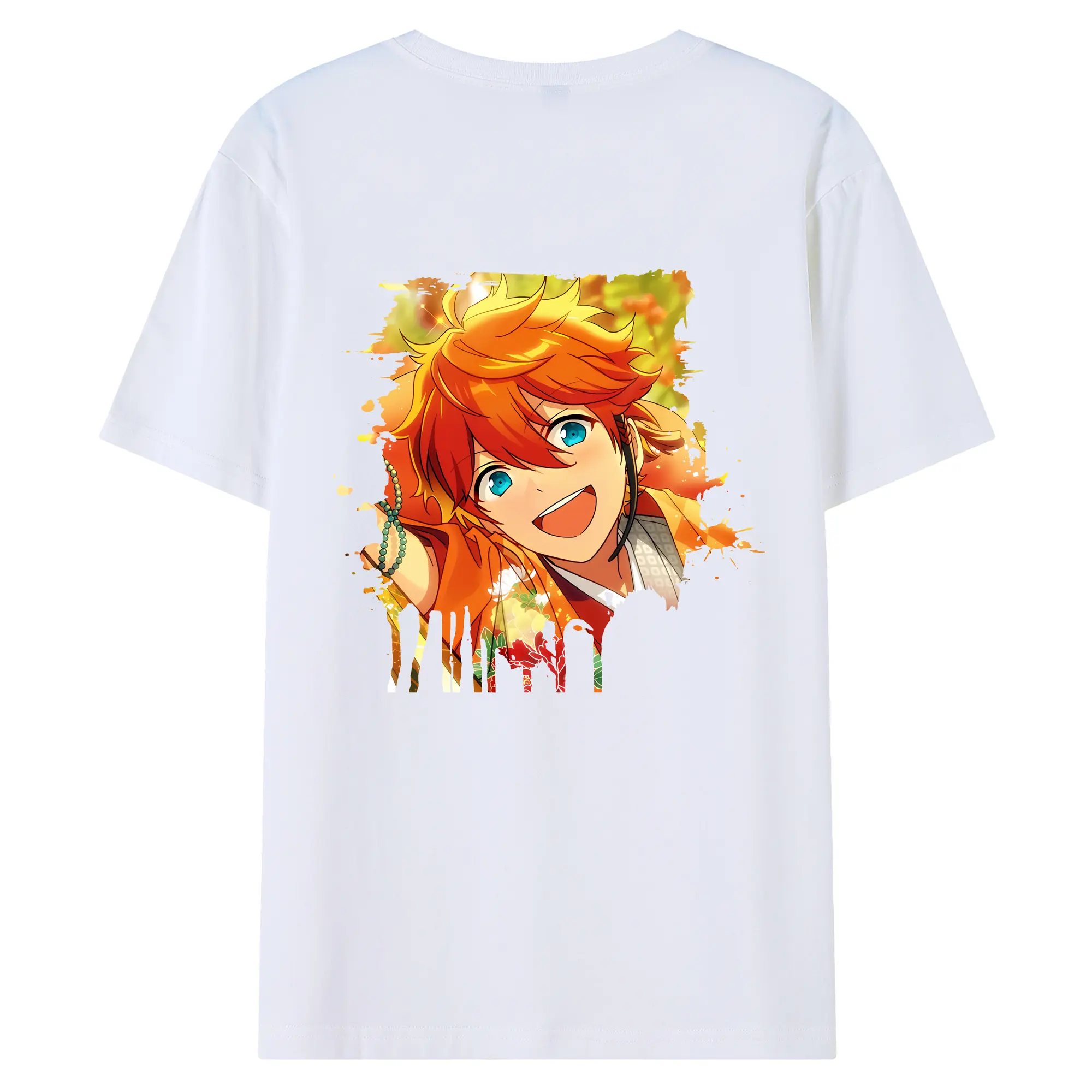 あんさん ぶる グッズ Trickstar 明星スバル - 綿100％ 半袖Tシャツ ・ バックプリント ・ 快適 通気性 ・ 日常使い 散歩 スポーツ用