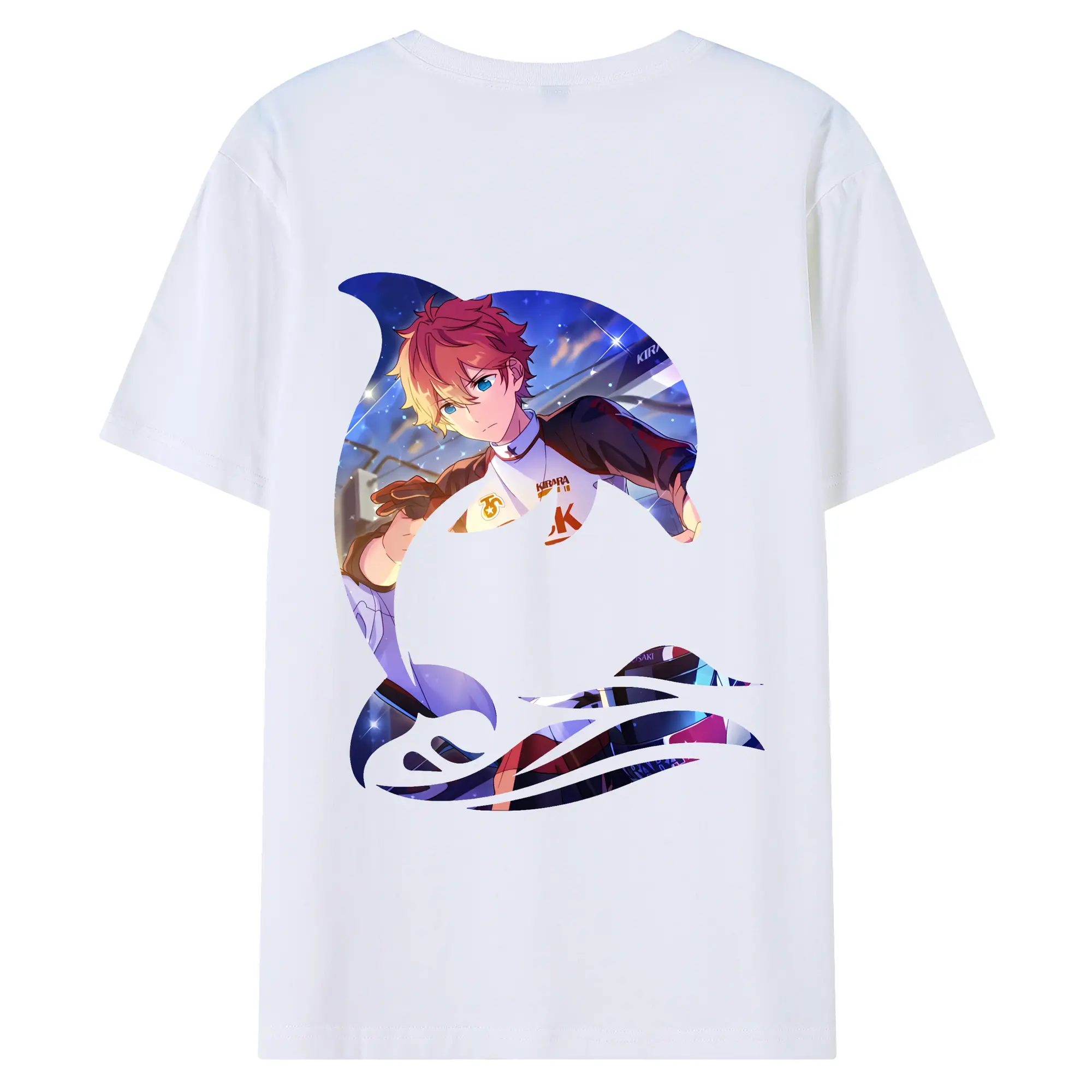 あんさん ぶる グッズ Trickstar 明星スバル - 綿100％ 半袖Tシャツ ・ バックプリント ・ 快適 通気性 ・ 日常使い 散歩 スポーツ用
