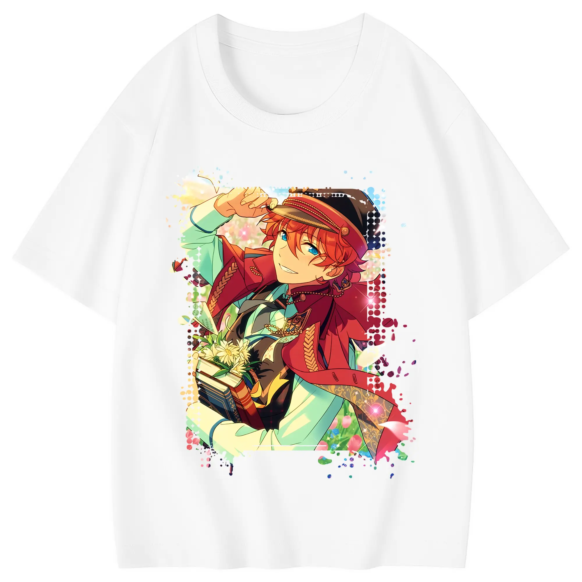 あんさん ぶる グッズ Trickstar 明星スバル - 綿100％ キッズTシャツ ・ フロントプリント ・ 快適 通気性 ・ スポーツ カジュアル 散歩用