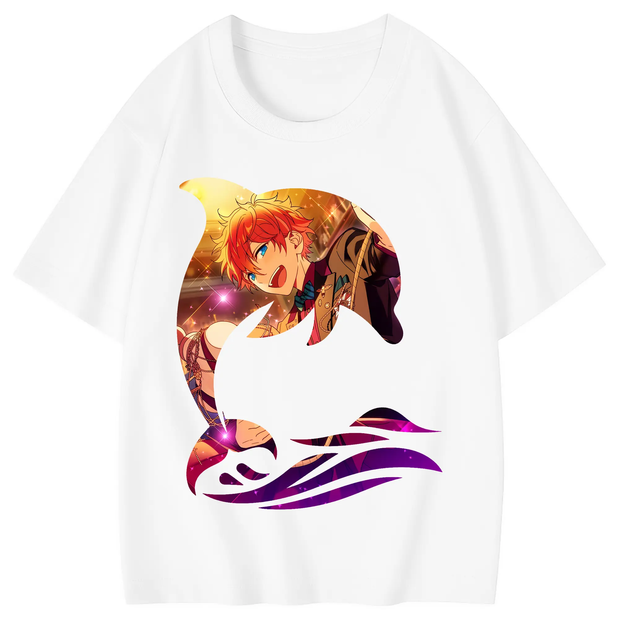 あんさん ぶる グッズ Trickstar 明星スバル - 綿100％ キッズTシャツ ・ フロントプリント ・ 快適 通気性 ・ スポーツ カジュアル 散歩用