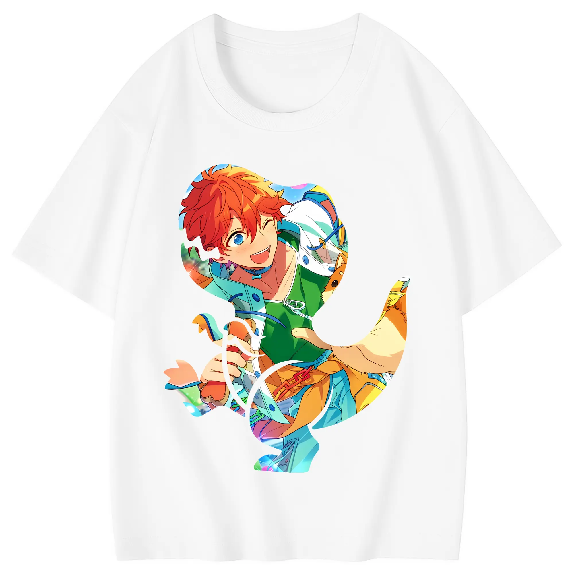 あんさん ぶる グッズ Trickstar 明星スバル - 綿100％ キッズTシャツ ・ フロントプリント ・ 快適 通気性 ・ スポーツ カジュアル 散歩用