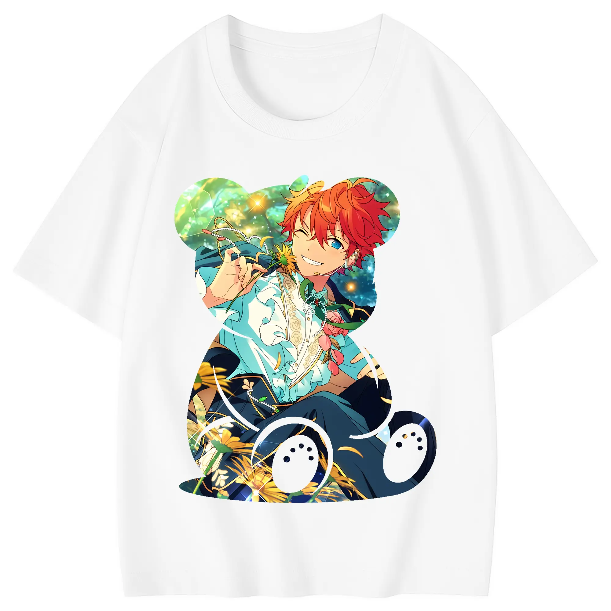 あんさん ぶる グッズ Trickstar 明星スバル - 綿100％ キッズTシャツ ・ フロントプリント ・ 快適 通気性 ・ スポーツ カジュアル 散歩用
