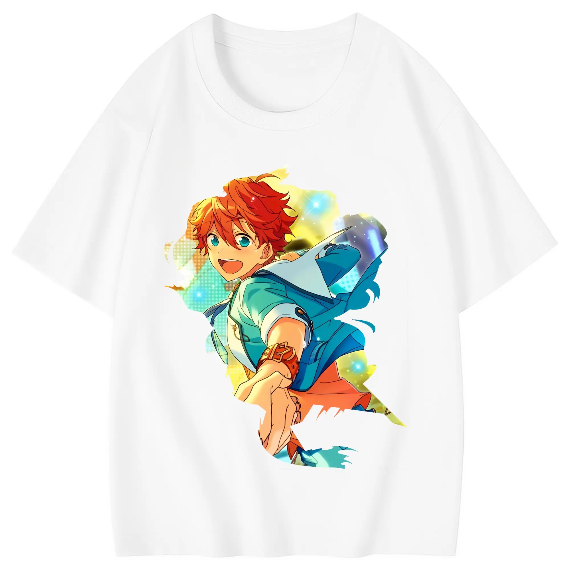 あんさん ぶる グッズ Trickstar 明星スバル - 綿100％ キッズTシャツ ・ フロントプリント ・ 快適 通気性 ・ スポーツ カジュアル 散歩用