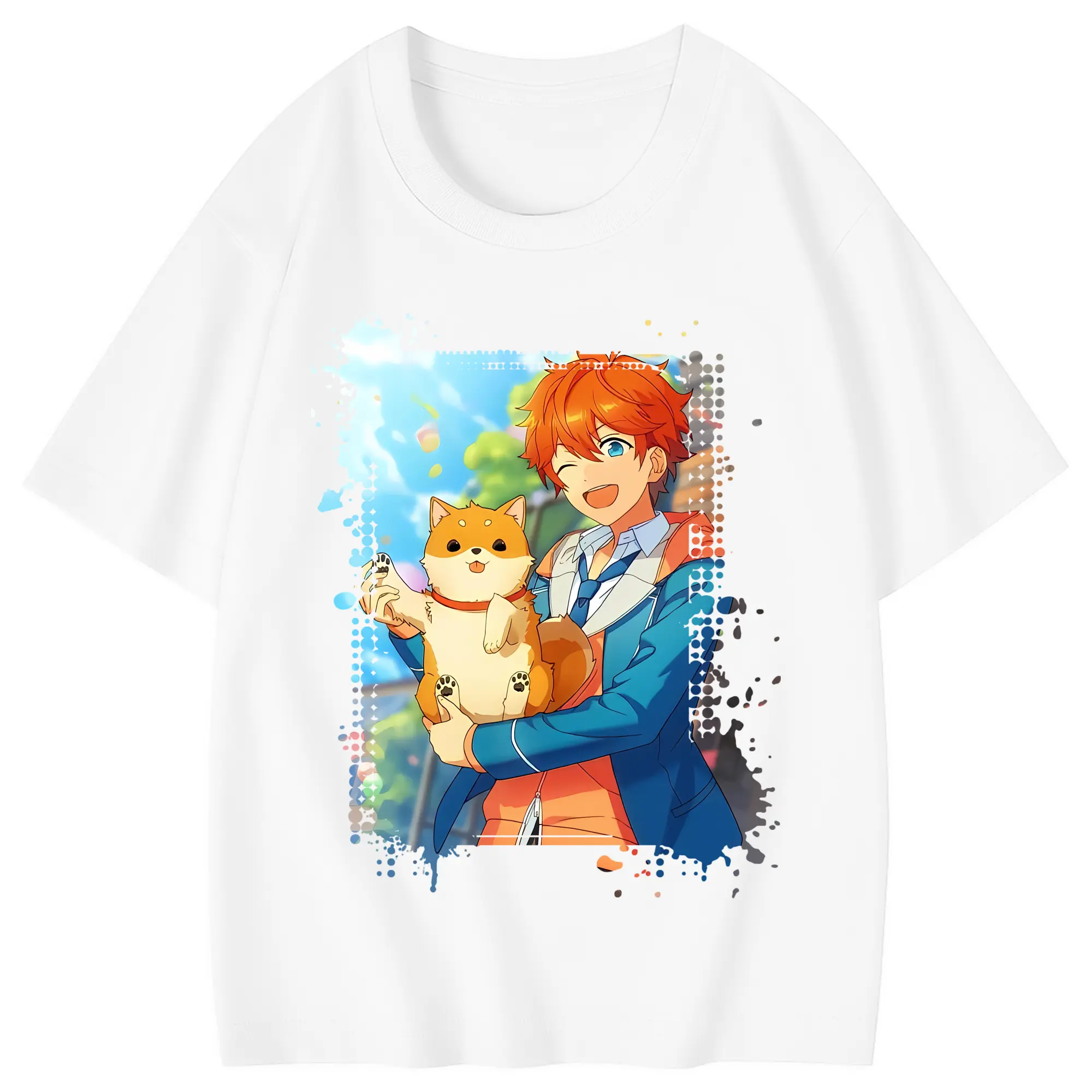 あんさん ぶる グッズ Trickstar 明星スバル - 綿100％ キッズTシャツ ・ フロントプリント ・ 快適 通気性 ・ スポーツ カジュアル 散歩用