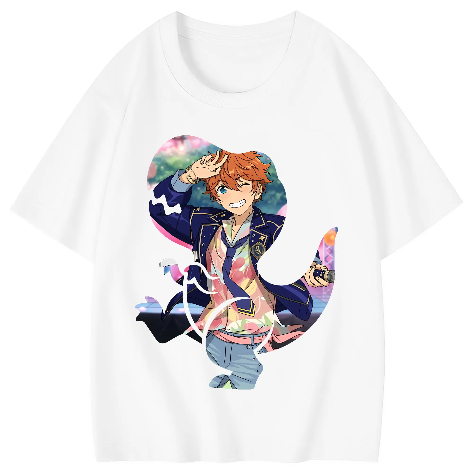 あんさん ぶる グッズ Trickstar 明星スバル - 綿100％ キッズTシャツ ・ フロントプリント ・ 快適 通気性 ・ スポーツ カジュアル 散歩用