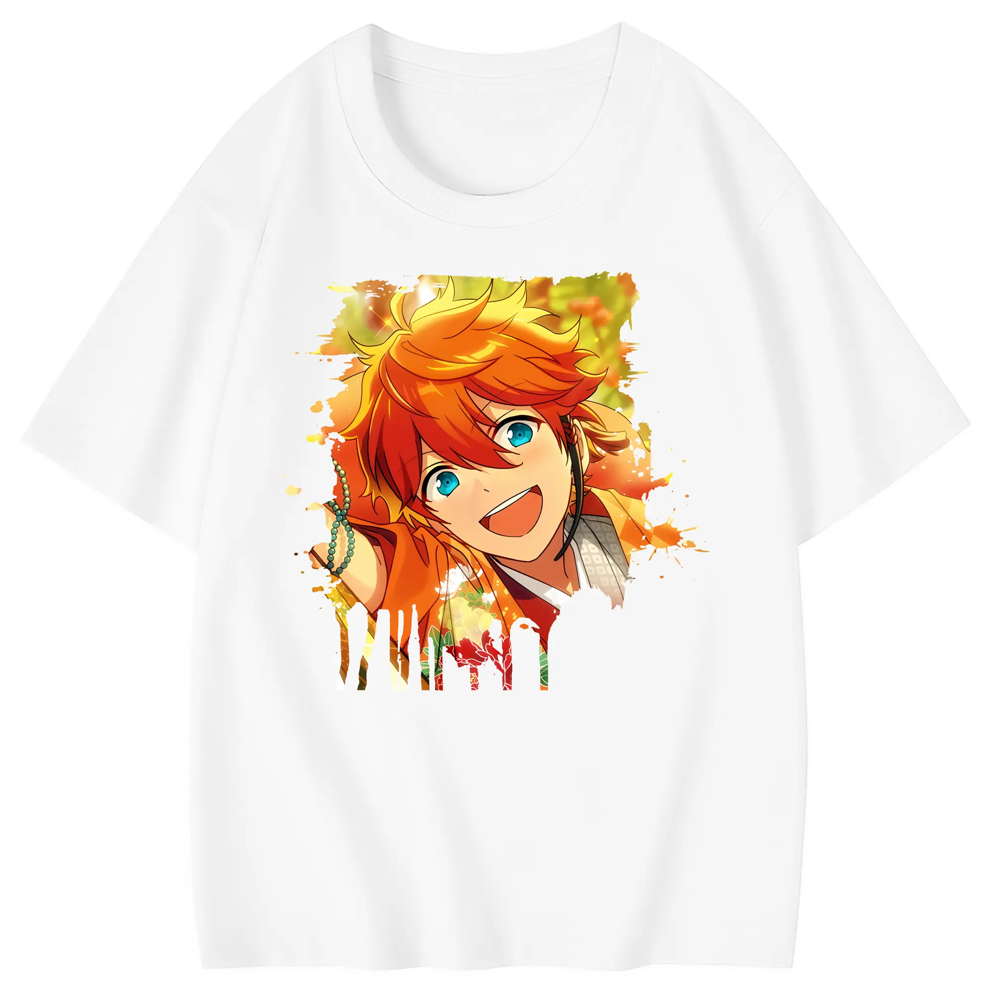 あんさん ぶる グッズ Trickstar 明星スバル - 綿100％ キッズTシャツ ・ フロントプリント ・ 快適 通気性 ・ スポーツ カジュアル 散歩用
