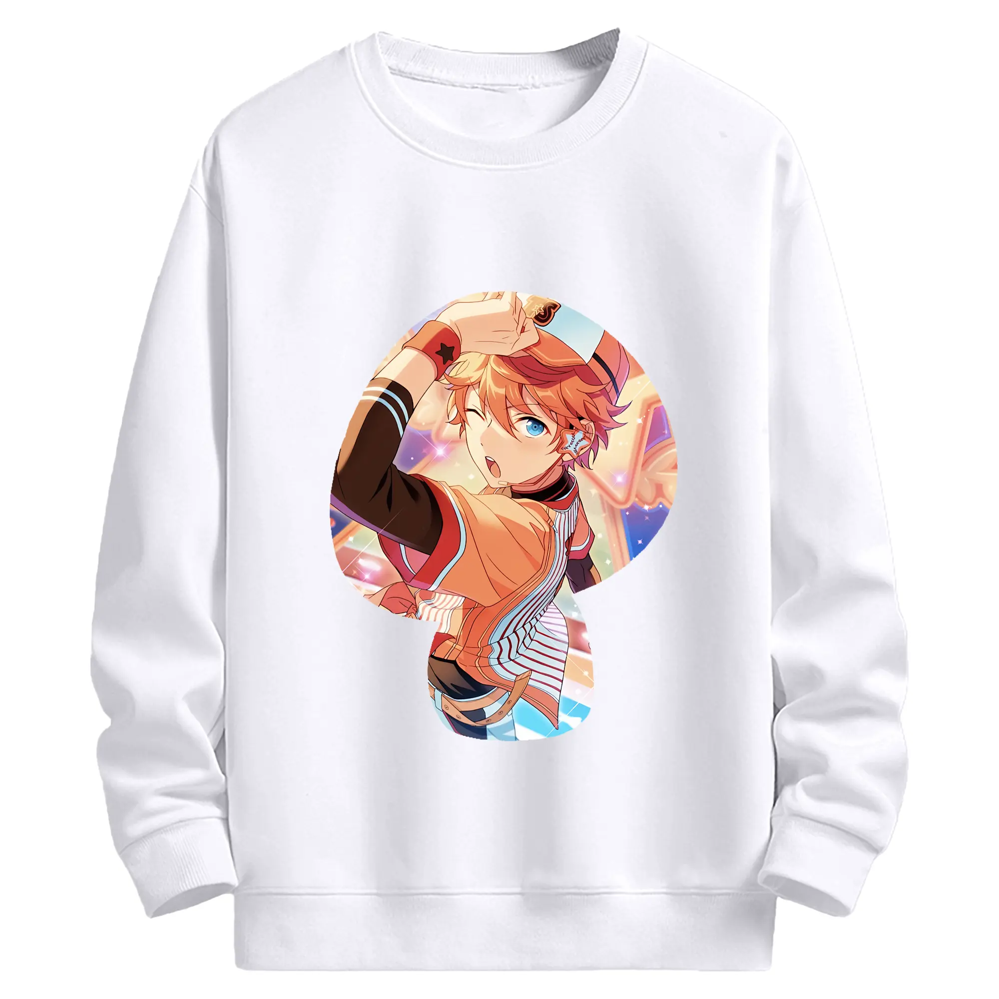 あんさん ぶる グッズ Trickstar 明星スバル - 高品質 クルーネック スウェット ・ コットン59％ ポリエステル41％ ・ ユニセックス 長袖 トレーナー ・ カジュアル デイリー スポーツ 散歩用