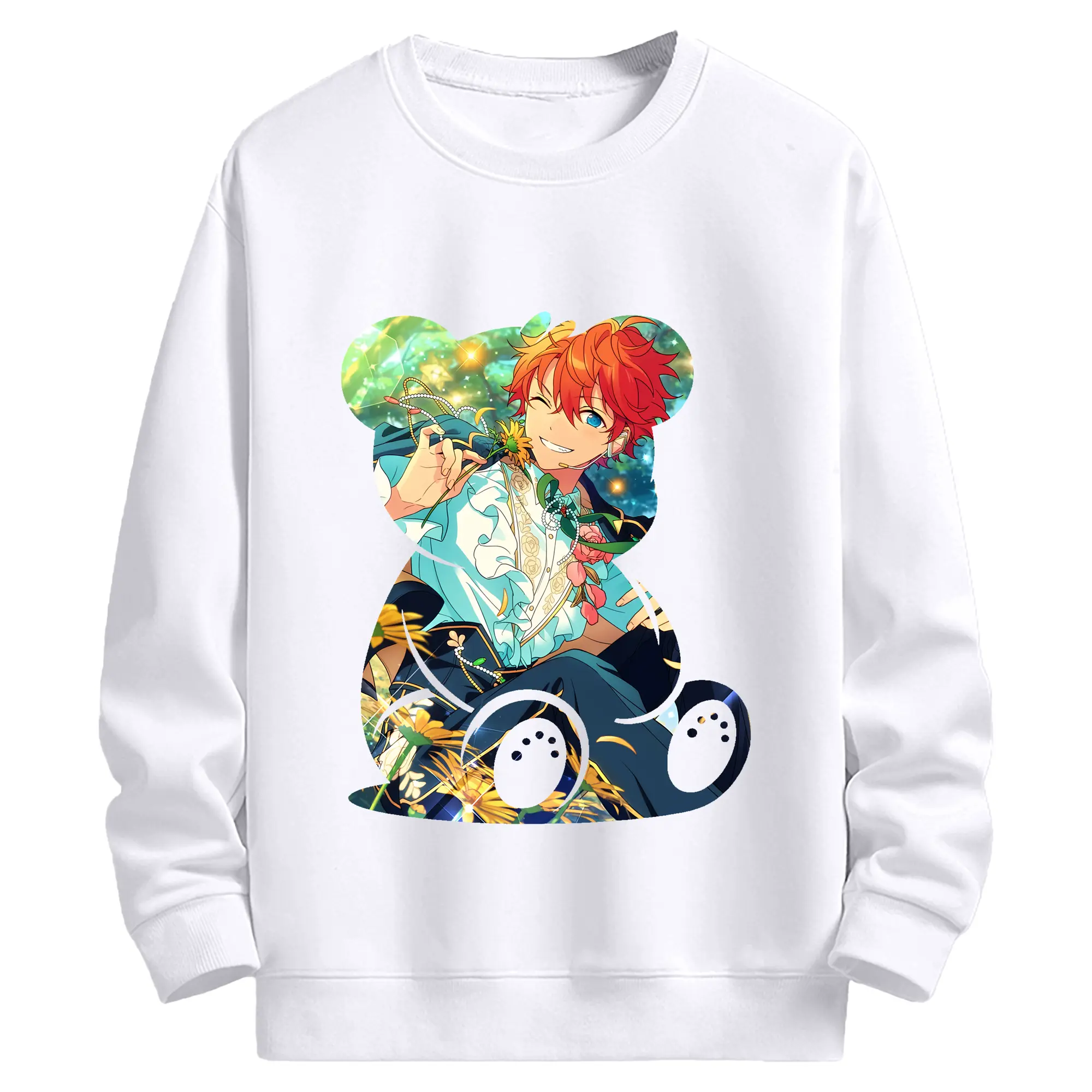 あんさん ぶる グッズ Trickstar 明星スバル - 高品質 クルーネック スウェット ・ コットン59％ ポリエステル41％ ・ ユニセックス 長袖 トレーナー ・ カジュアル デイリー スポーツ 散歩用