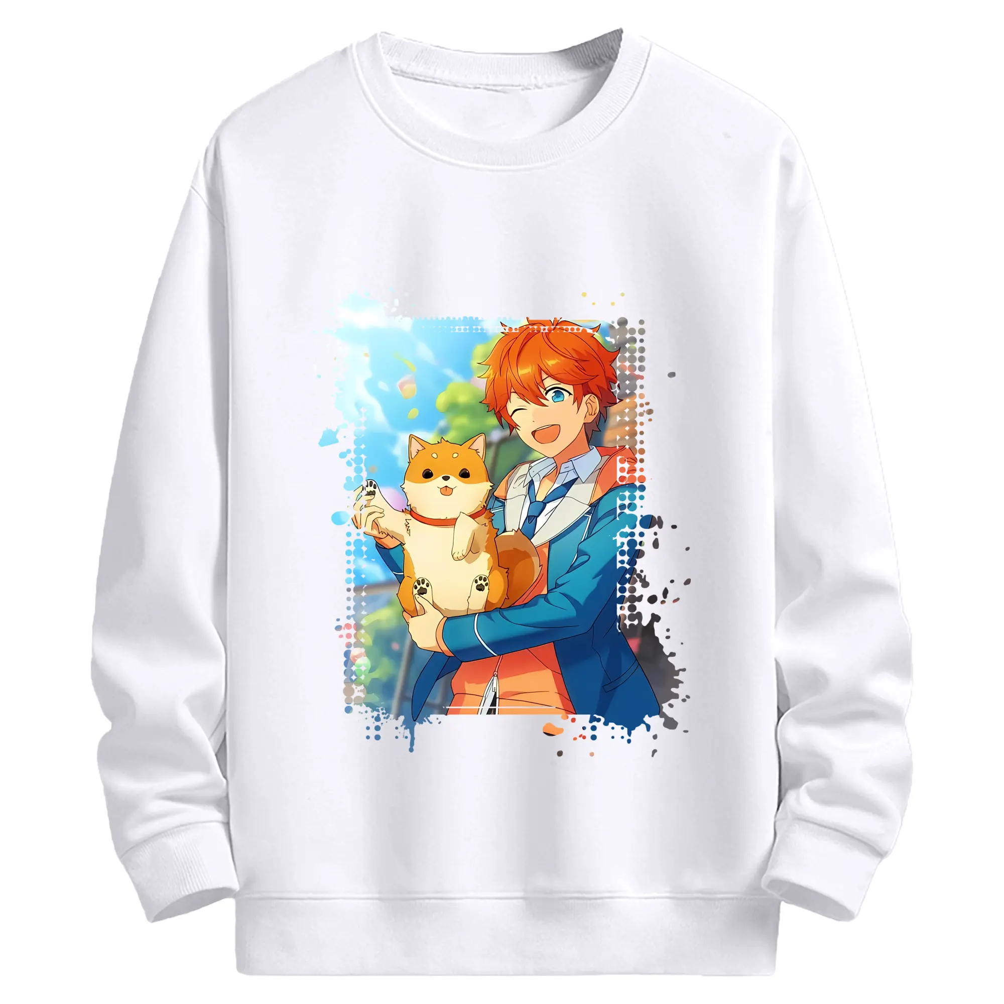 あんさん ぶる グッズ Trickstar 明星スバル - 高品質 クルーネック スウェット ・ コットン59％ ポリエステル41％ ・ ユニセックス 長袖 トレーナー ・ カジュアル デイリー スポーツ 散歩用